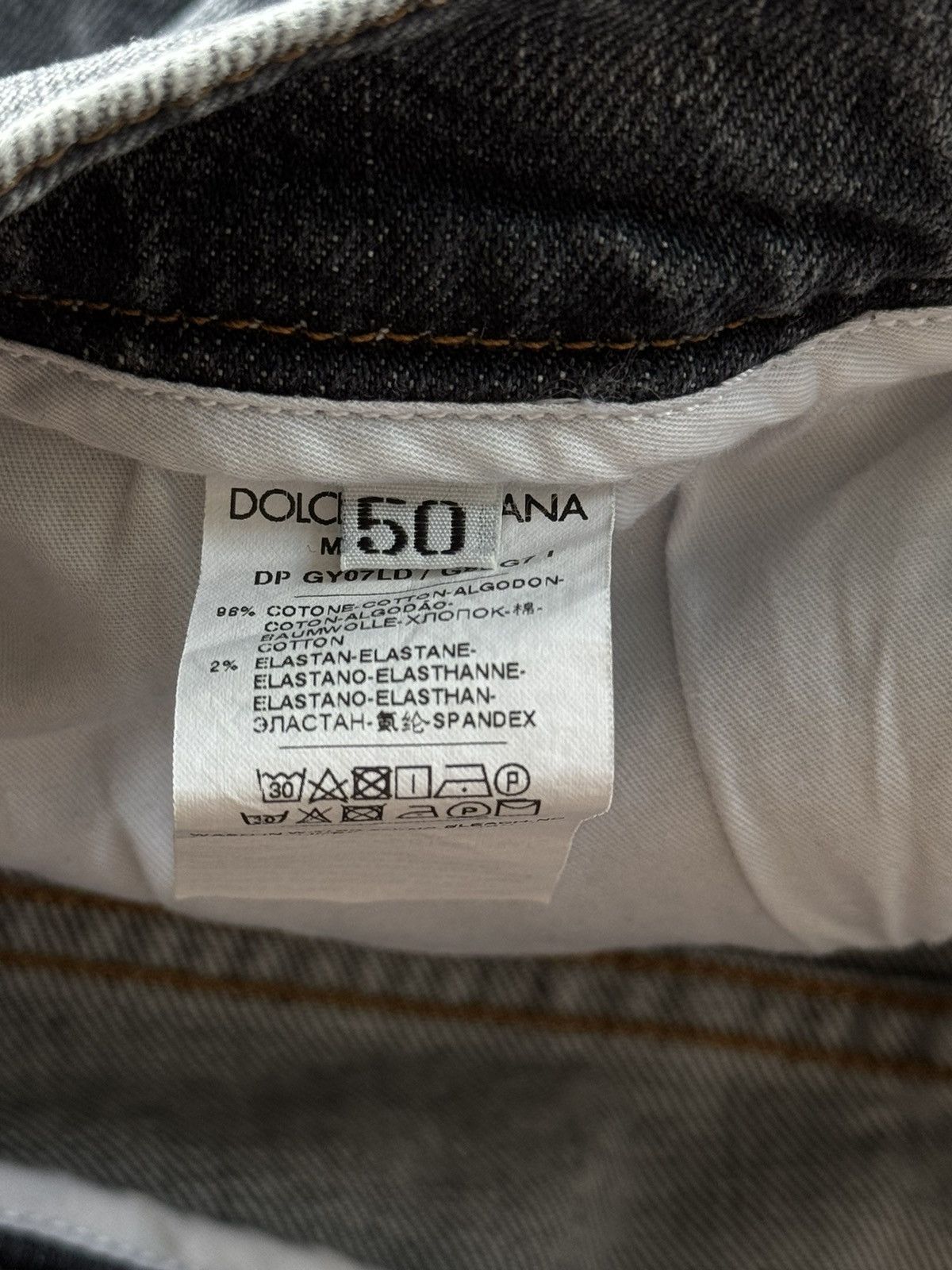 Designer × Dolce & Gabbana Dolce & Gabbana D&G graphite grey patch logo jeans denim Size US 32 / EU 48 - 8 Thumbnail