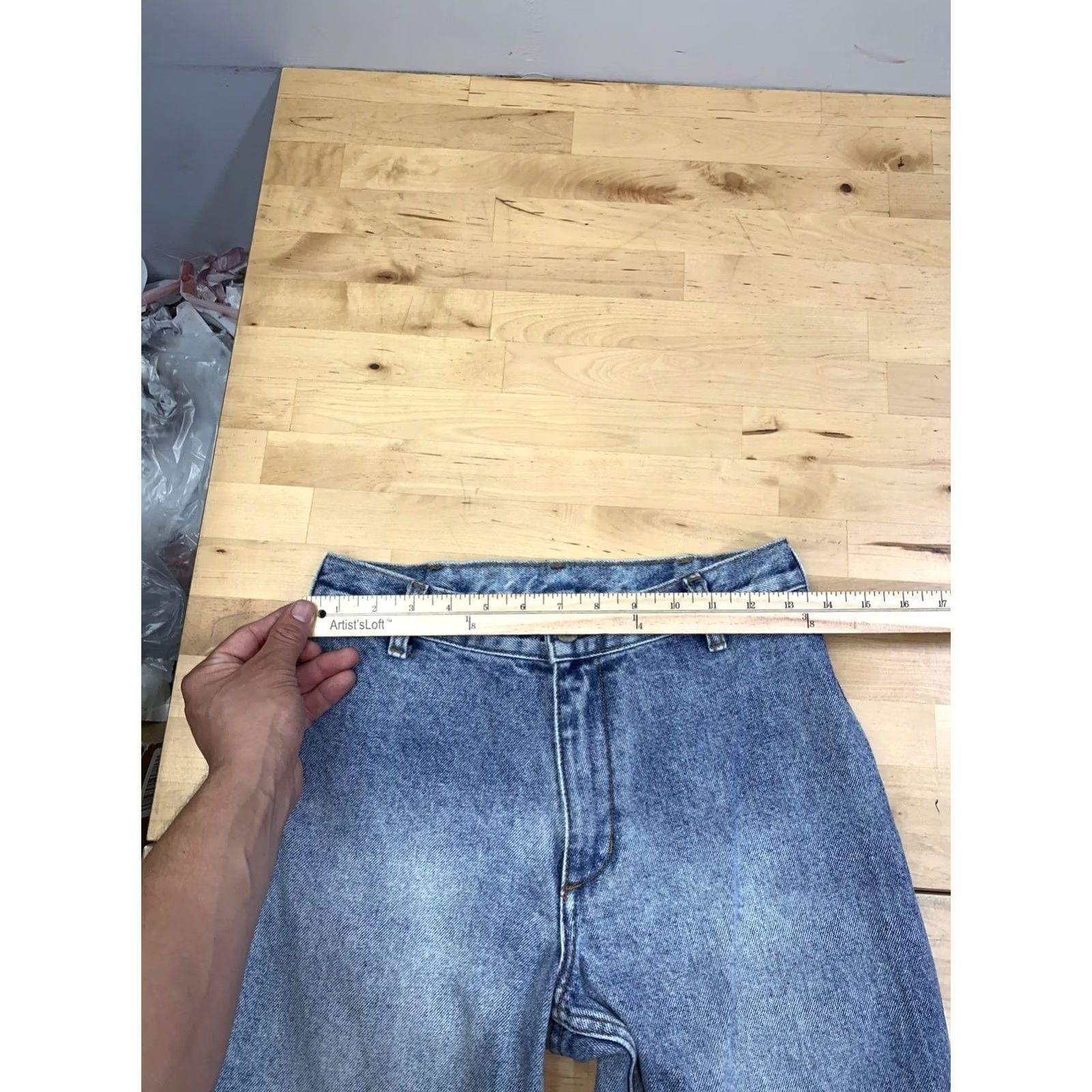 Vintage J. Galt Jeans Women S Light Blue Straight Leg 5-Pocket Denim Button Vintage? No, Regular Fit Size 28" / US 6 / IT 42 - 4 Thumbnail