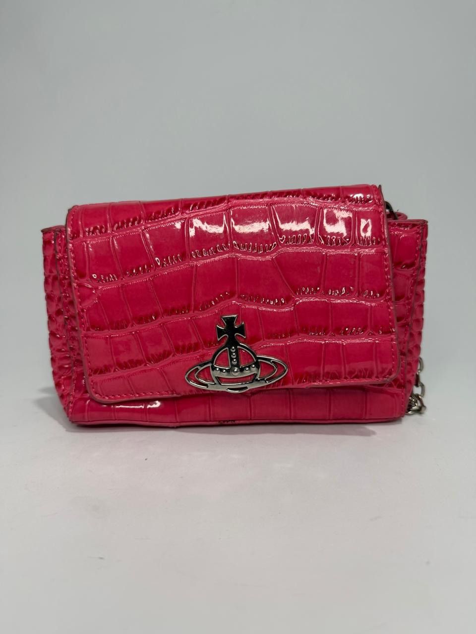 Vivienne Westwood Vivienne Westwood Pink Small Patent Leather Hazel Handle Bag Size ONE SIZE - 1 Thumbnail