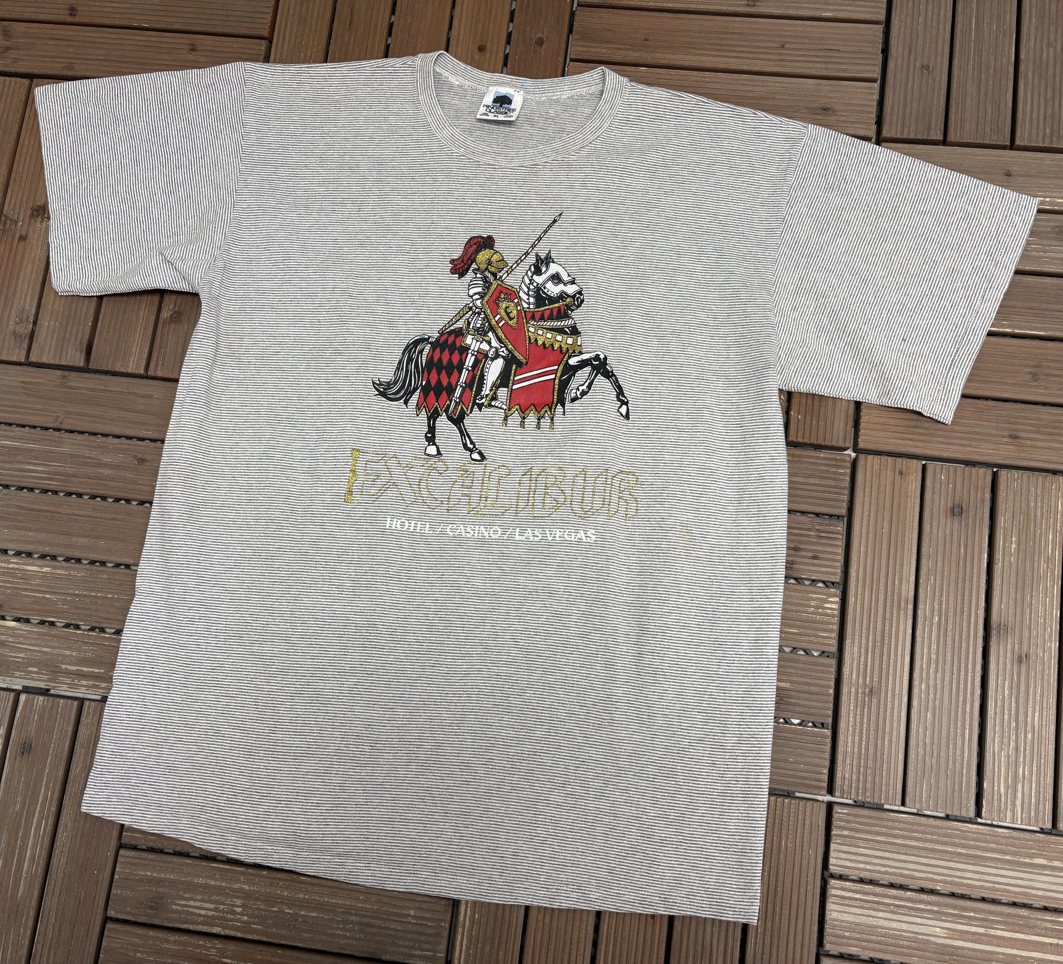 Vintage Excalibur Hotel & Casino Las Vegas Vintage Grey T-Shirt Tee Size US XL / EU 56 / 4 - 2 Thumbnail