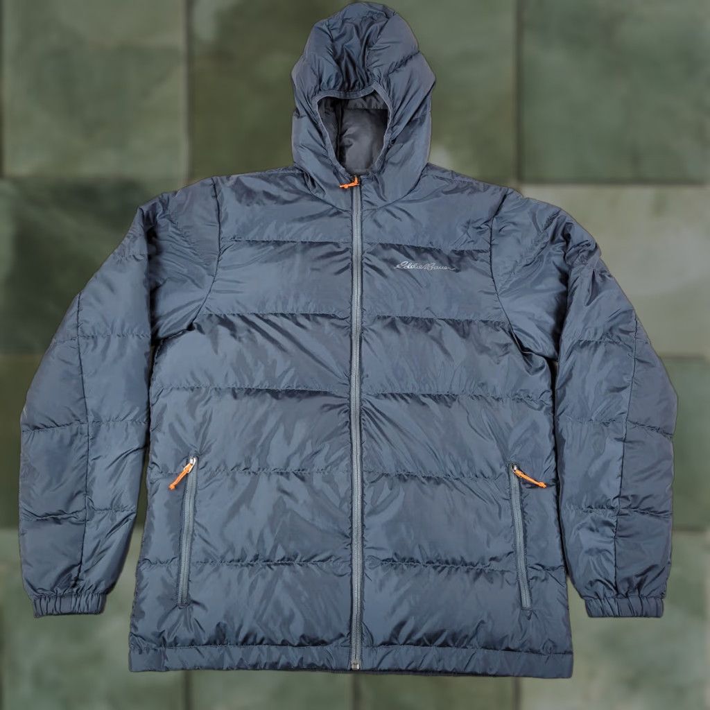 Eddie Bauer Eddie Bauer Down Puffer Jacket Mens M Gray Full Zip Hooded Quilted Packable 650 Size US M / EU 48-50 / 2 - 1 Thumbnail