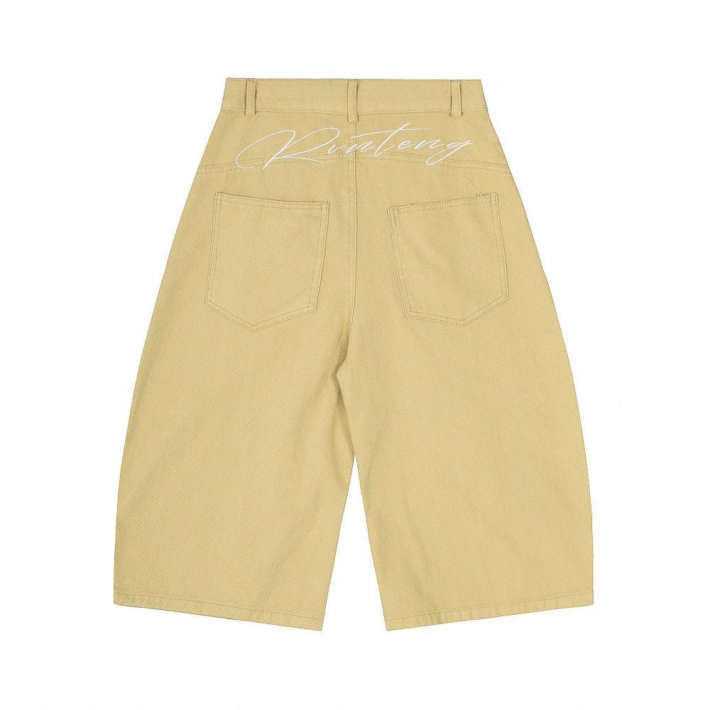 Vintage Men's street stitching washed loose scimitar denim shorts Size US 32 / EU 48 - 2 Thumbnail
