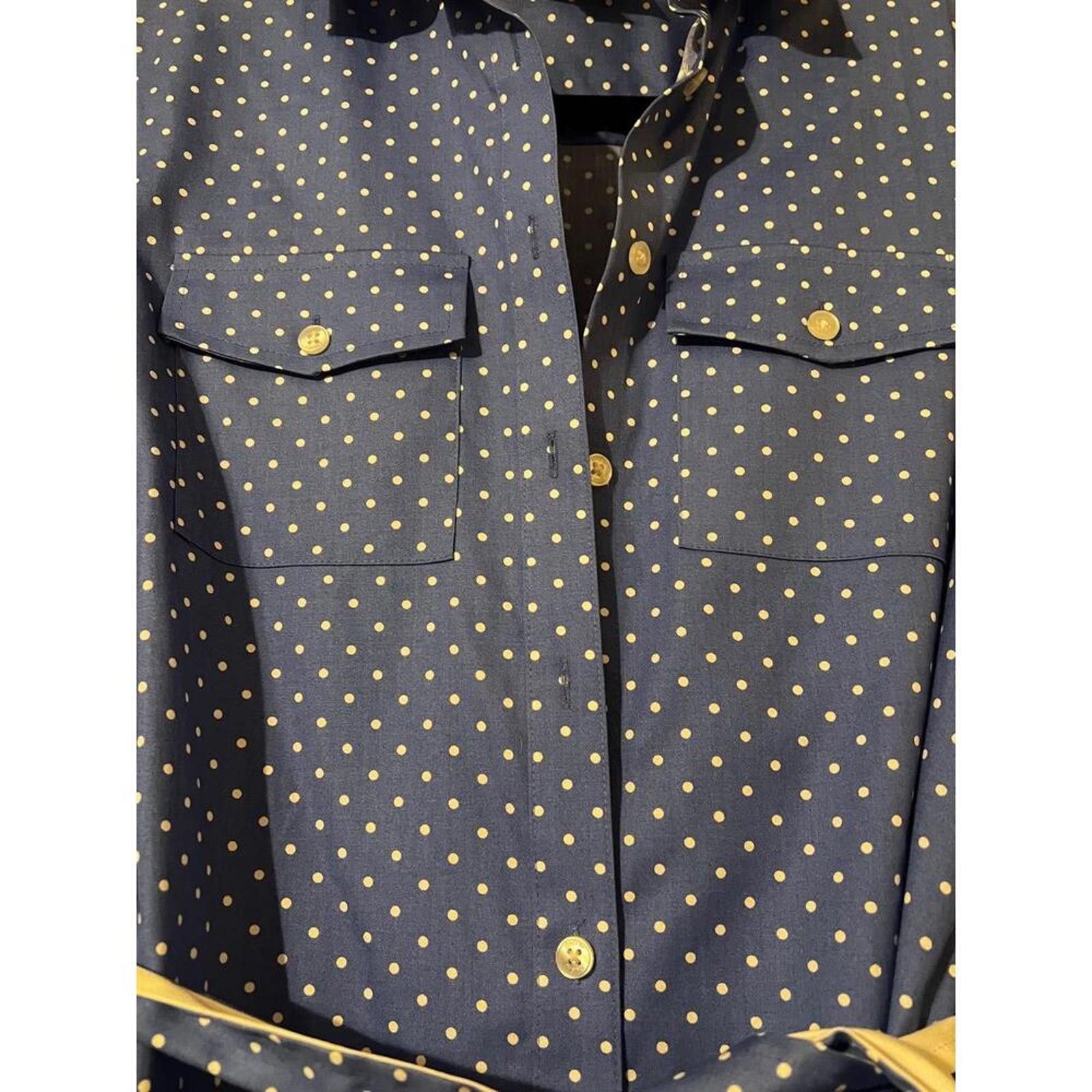 Jones New York JONES NEW YORK S Blue Polka Dot Button Front Preppy Retro Size S / US 4 / IT 40 - 5 Thumbnail
