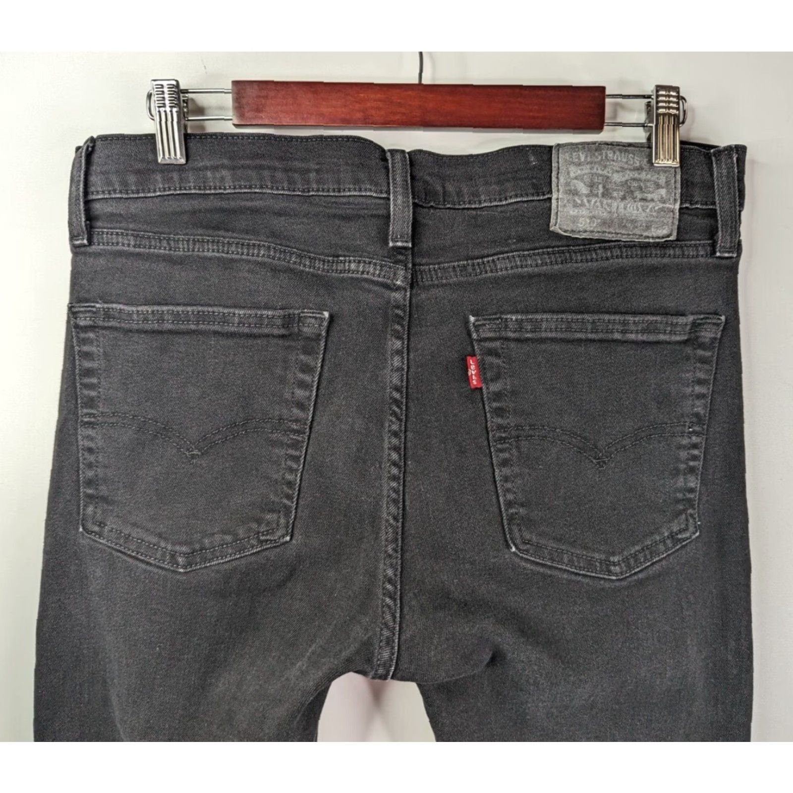 Levi's Levi's 510 Jeans Men's 33x29 Black Slim Stretch Denim Pants Size US 33 - 4 Thumbnail