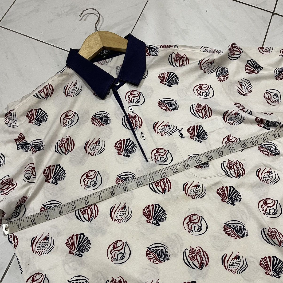 Yves Saint Laurent Thrashed faded Vintage Yves Saint Laurent poloshirt Size US L / EU 52-54 / 3 - 9 Thumbnail
