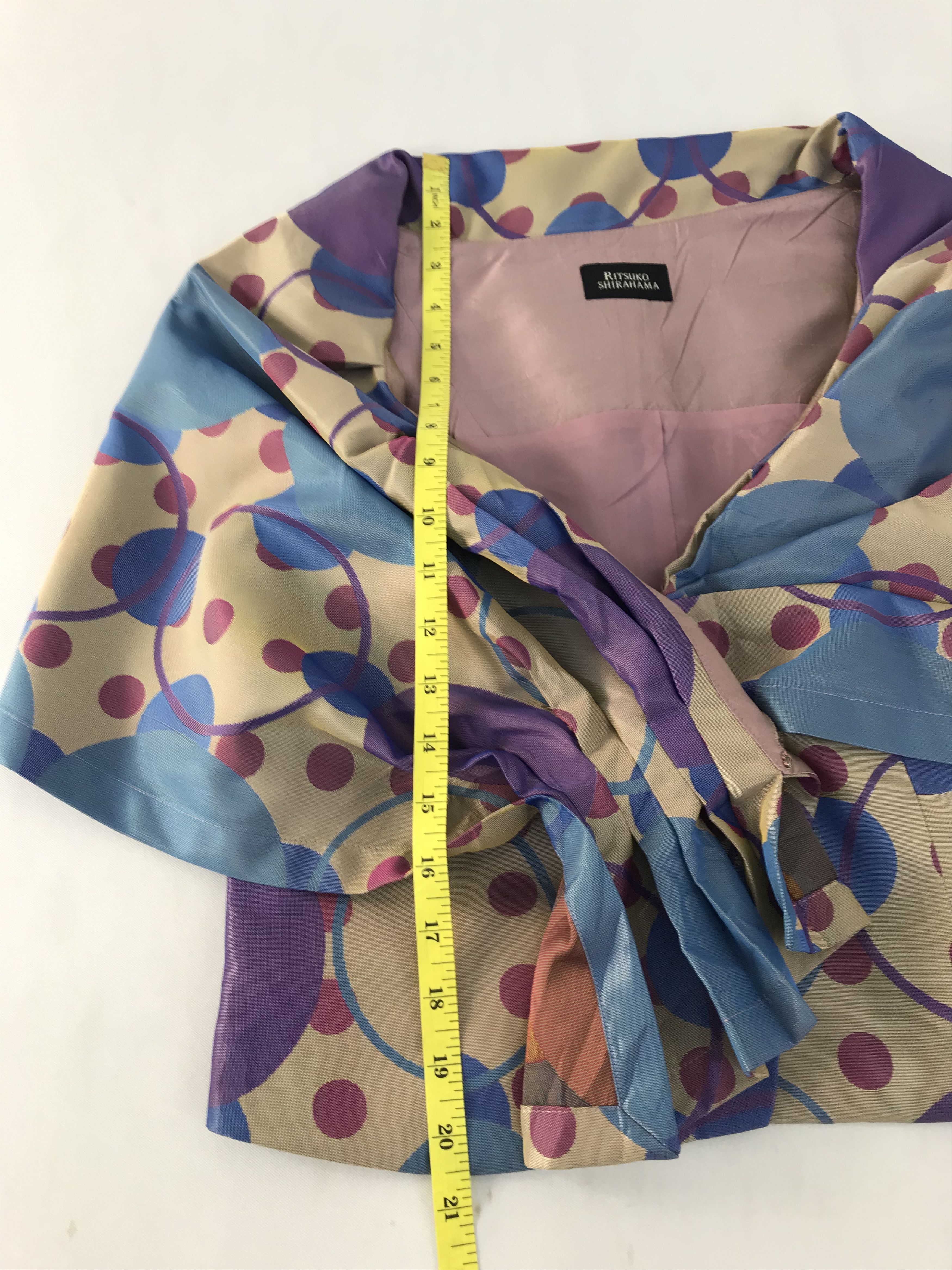 90s Japanese Brand Ritsuko Shirahama Floral Polkadot Coat