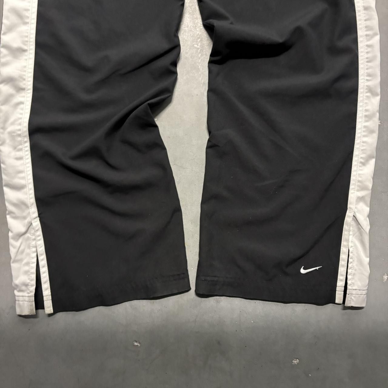 Nike × Vintage Crazy Vintage Y2K/2000s Baggy Nike Black Striped Trackpants! Size US 38 / EU 54 - 4 Thumbnail