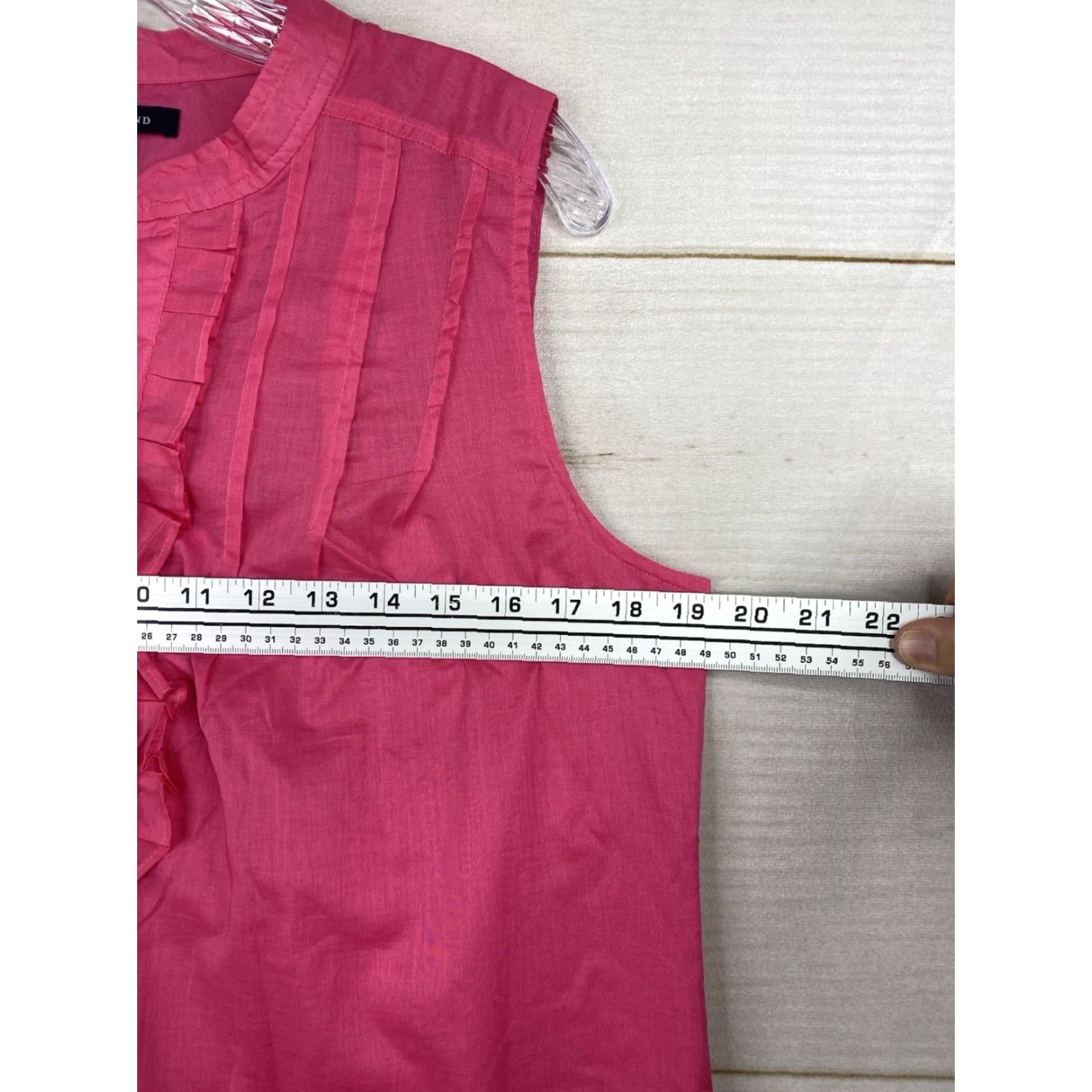 Lands' End VINTAGE? no, Lands' End Dress Sz 10 Pink Sleeveless 100% Cotton Pleated Ruffle Lightweight NWT Size L / US 10 / IT 46 - 3 Thumbnail