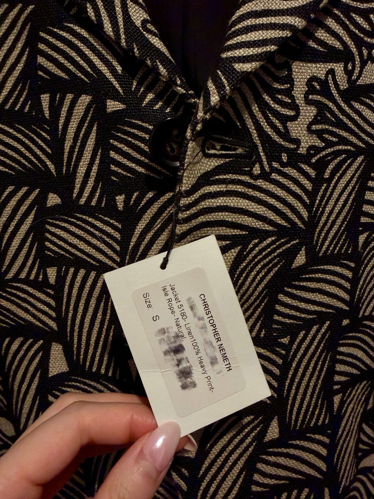 Christopher Nemeth Christopher Nemeth Jacket 5180-Isle Rope Print-Natural Size US S / EU 44-46 / 1 - 5 Thumbnail