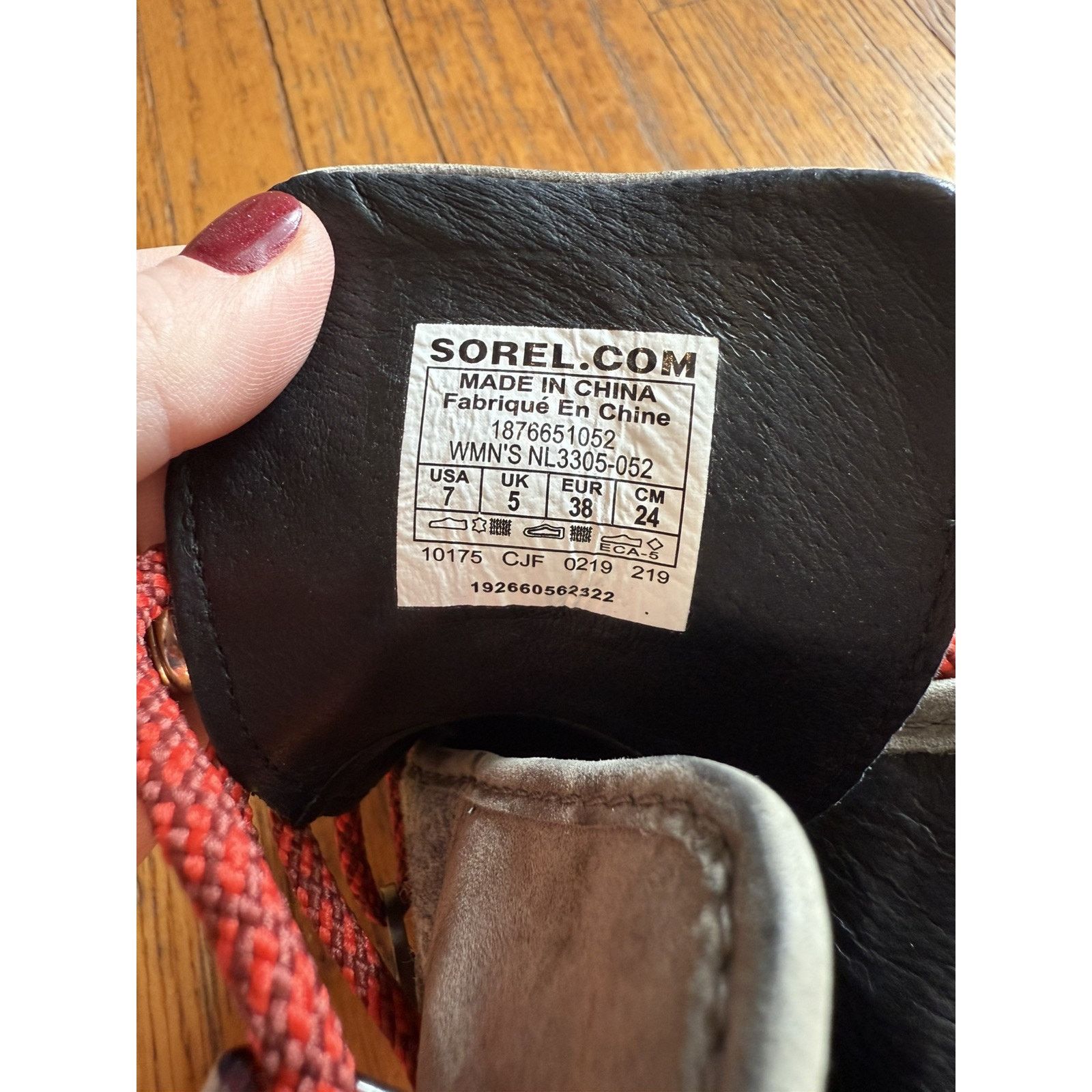 SOREL Sorel Blake Lace Up Booties Chunky Heel Leather Gray Size 7 Size US 7 / IT 37 - 10 Thumbnail