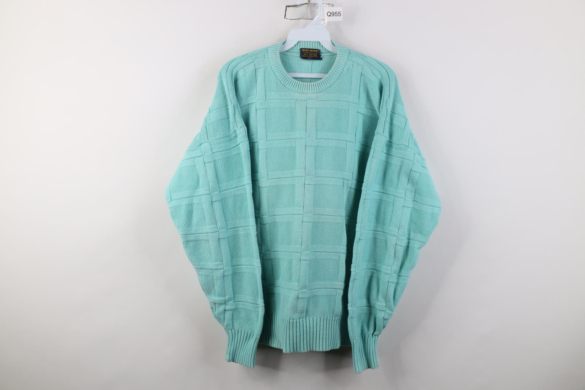 Brooks Brothers Vintage 70s 80s Brooks Brothers Weave Knit Crewneck Sweater Size US XL / EU 56 / 4 - 1 Thumbnail