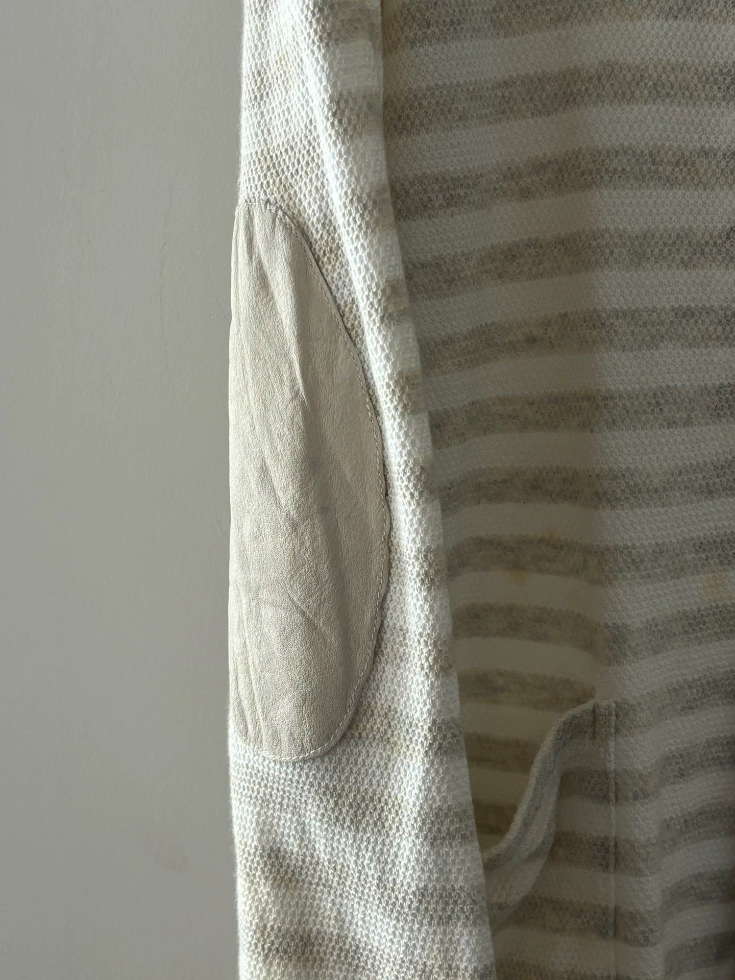 Maison MIHARA YASUHIRO MIHARA YASUHIRO Knit Blazer S Ecru Elbow Lthr Patch Japan Size US S / EU 44-46 / 1 - 4 Thumbnail