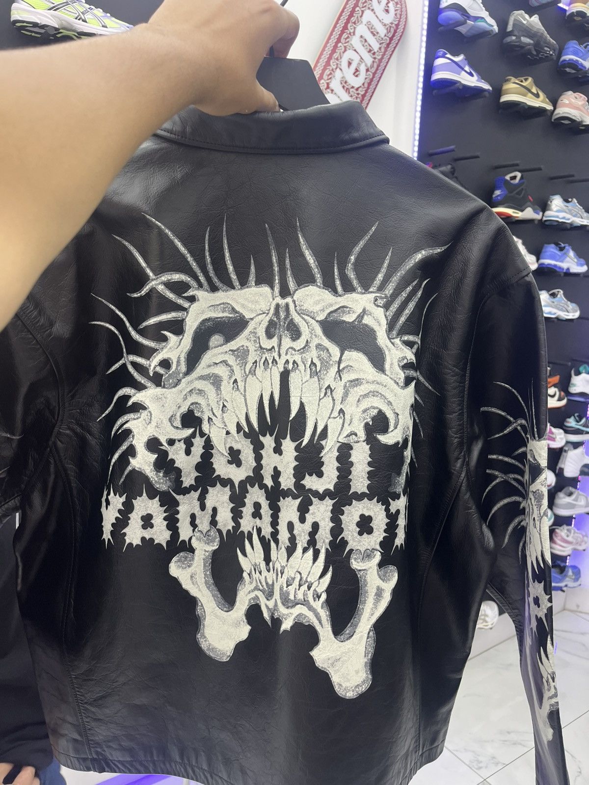 Supreme Y’s by Yohji Yamamoto black leather jacket