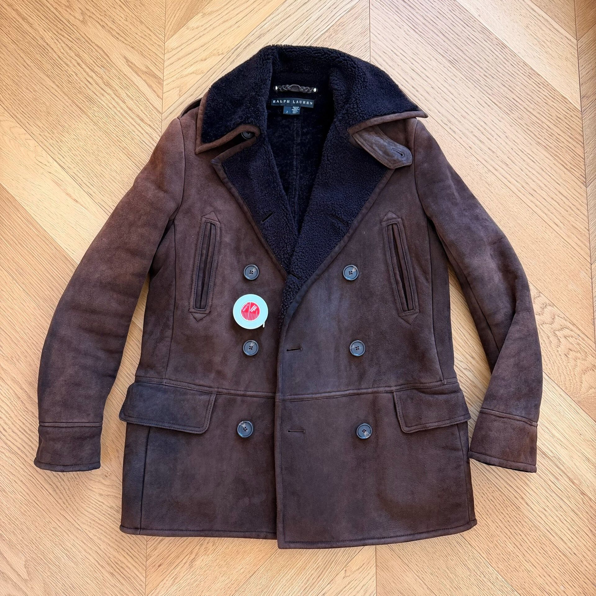 RLX Ralph Lauren Black Shearling Long Coat by Ralph Lauren Size M / US 6-8 / IT 42-44 - 1 Thumbnail
