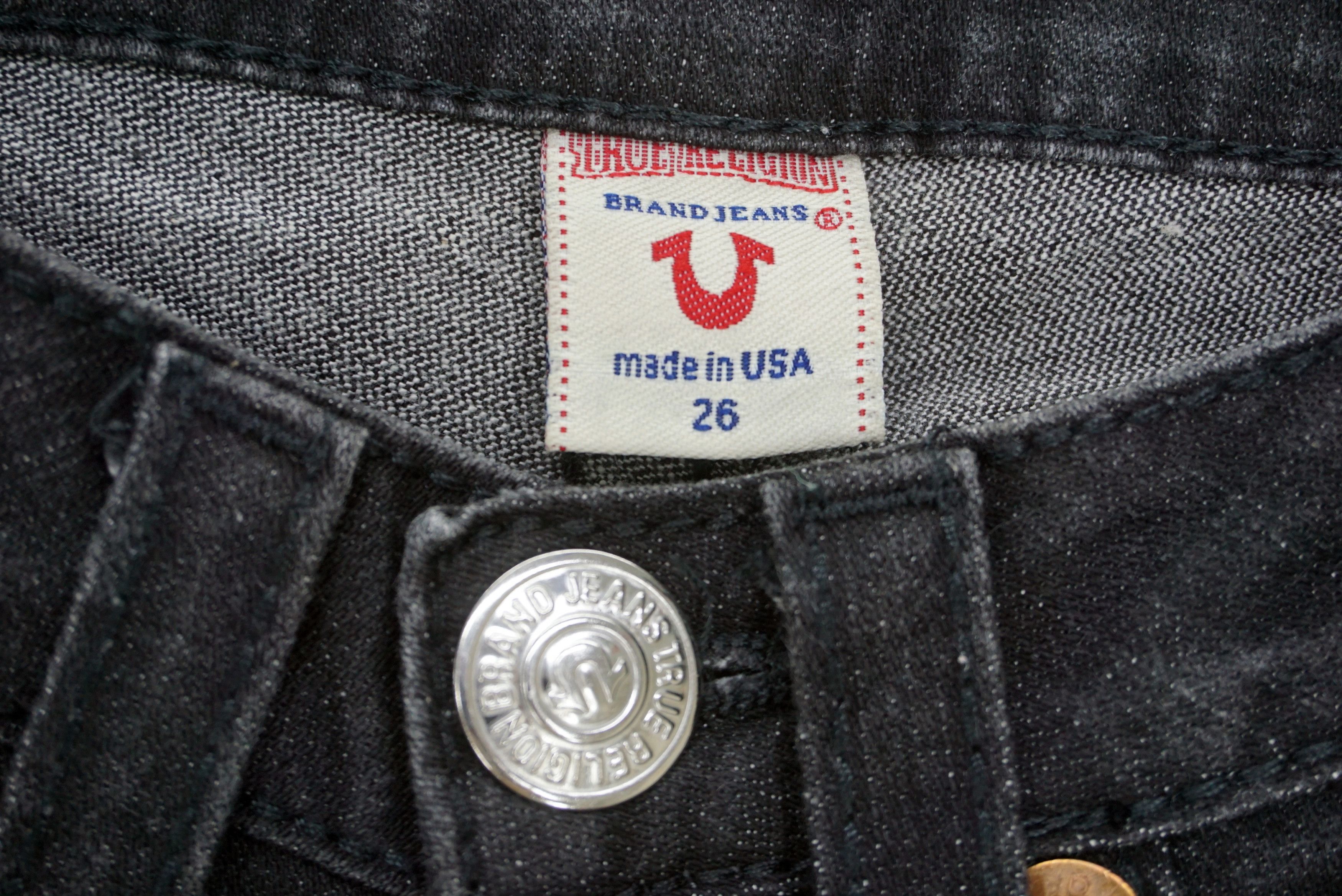 True Religion Billy Big T Jeans fit W27xL30 Low-Rise Denim Made in USA Size 26" / US 2 / IT 38 - 10 Thumbnail