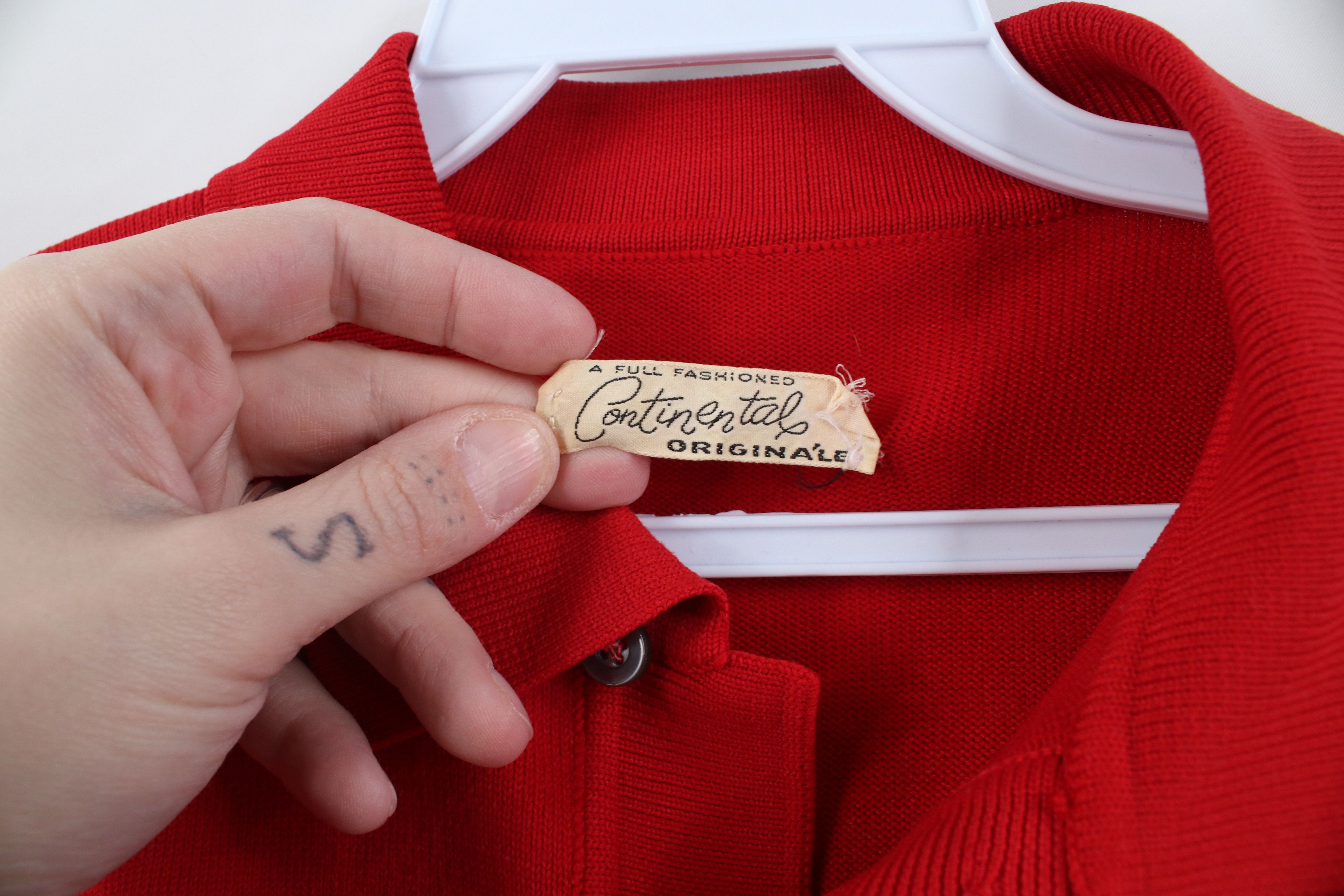 Vintage Vintage 50s Knit Short Sleeve Collared Polo Shirt Red USA Size US M / EU 48-50 / 2 - 5 Thumbnail