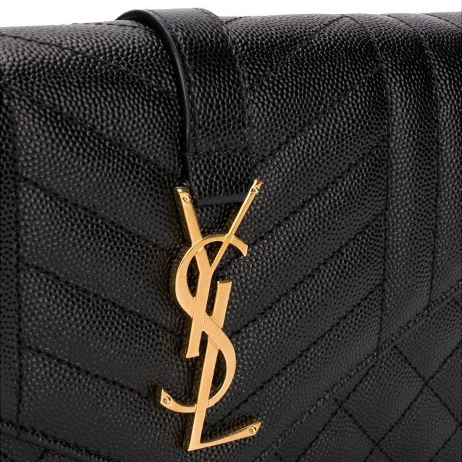 Saint Laurent Paris Envelope monogram quilted wallet on chain crossbody bag Size ONE SIZE - 3 Thumbnail