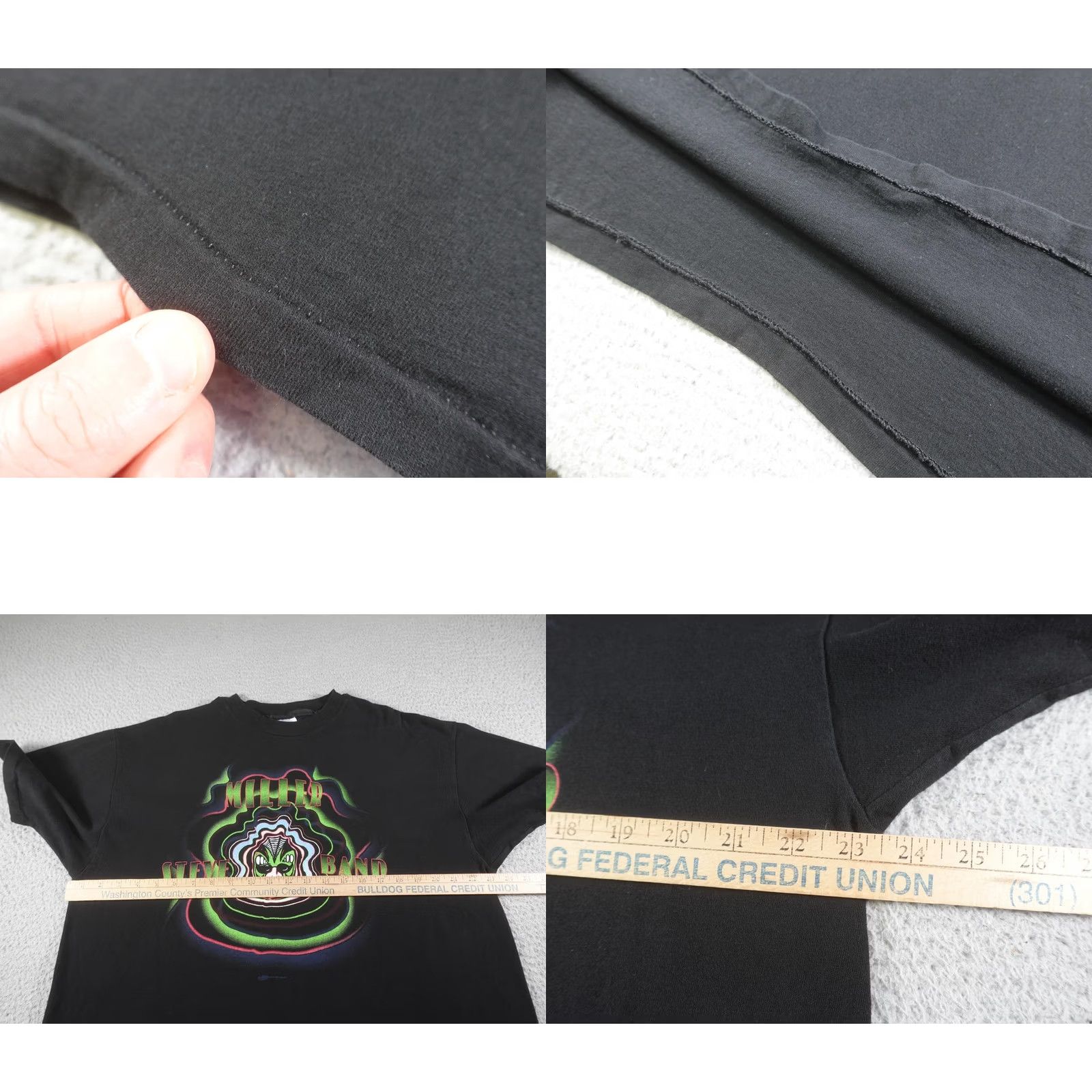 Hanes VINTAGE Steve Miller Band Shirt Mens XL Black Summer Tour 1995 90s Psychedelic Size US XL / EU 56 / 4 - 8 Thumbnail