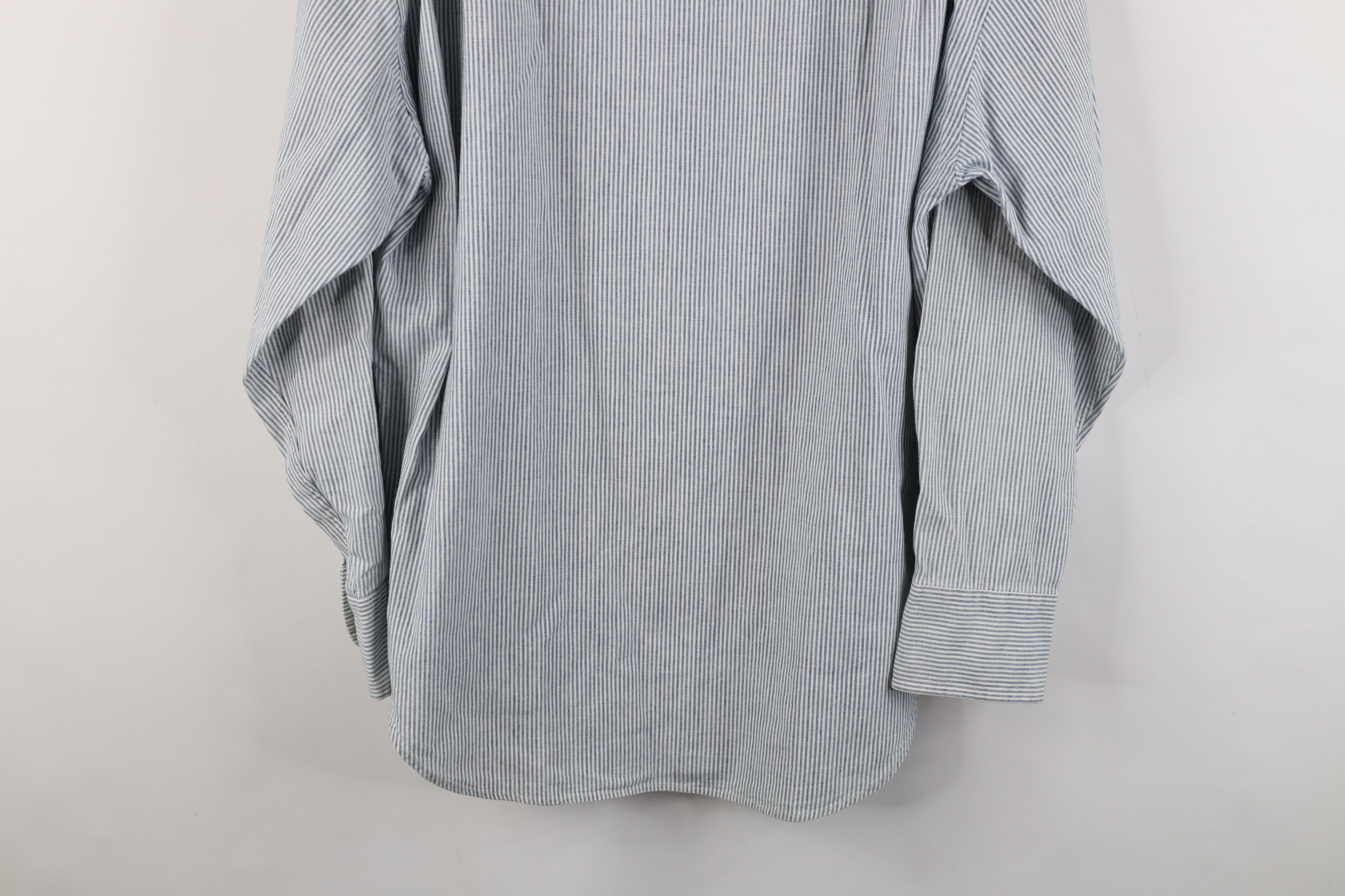 Ralph Lauren Vintage 90s Ralph Lauren Striped Button Shirt Blue Size M / US 6-8 / IT 42-44 - 12 Thumbnail