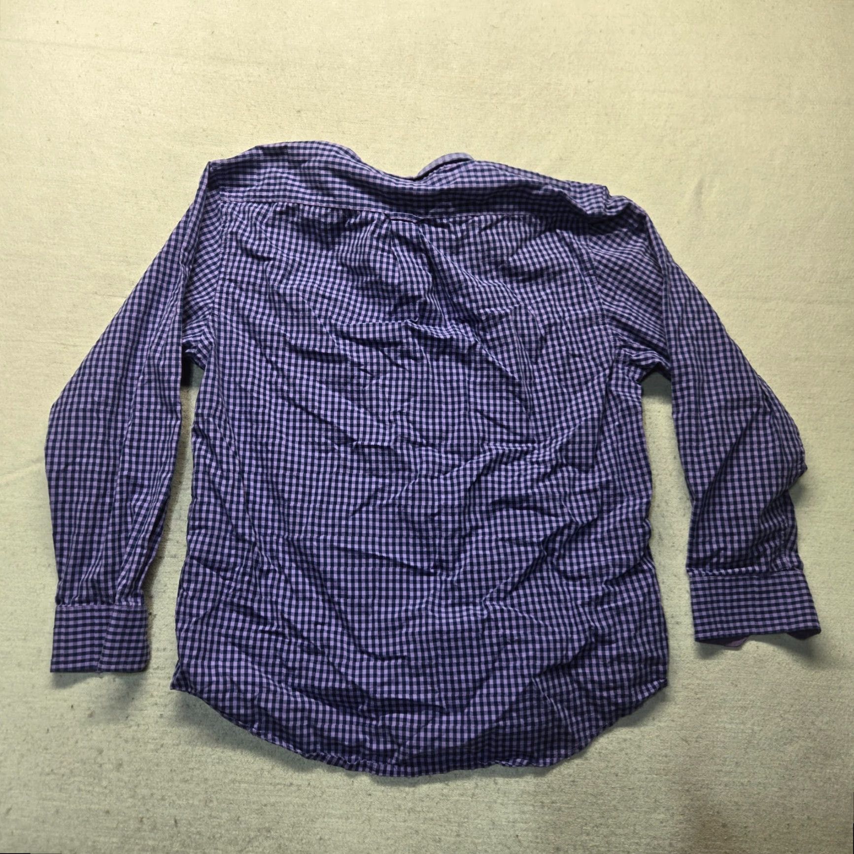 Izod IZOD Button-Up Shirt Purple Checkered Long Sleeve Adult Men Size L Large Purple Slim Fit Cotton Button-Down Short Sleeve? Size US L / EU 52-54 / 3 - 7 Thumbnail