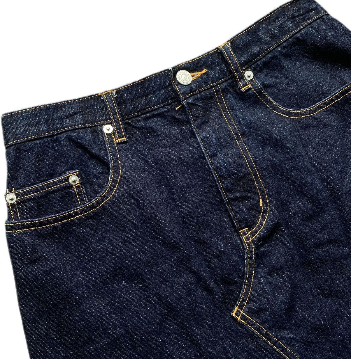 Issey Miyake × Japanese Brand × Sunao Kuwahara ISSEY MIYAKE SUNAO KUWAHARA SELVEDGE DENIM SKIRT🔥 Size 28" / US 6 / IT 42 - 6 Thumbnail