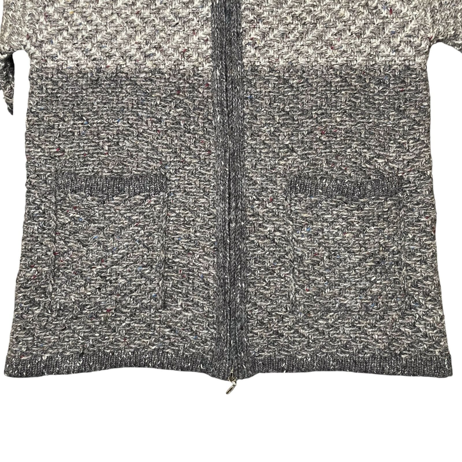 Aran Crafts Aran Crafts 100% Wool Knit Zip Cardigan Sweater Gray Small Size S / US 4 / IT 40 - 6 Thumbnail