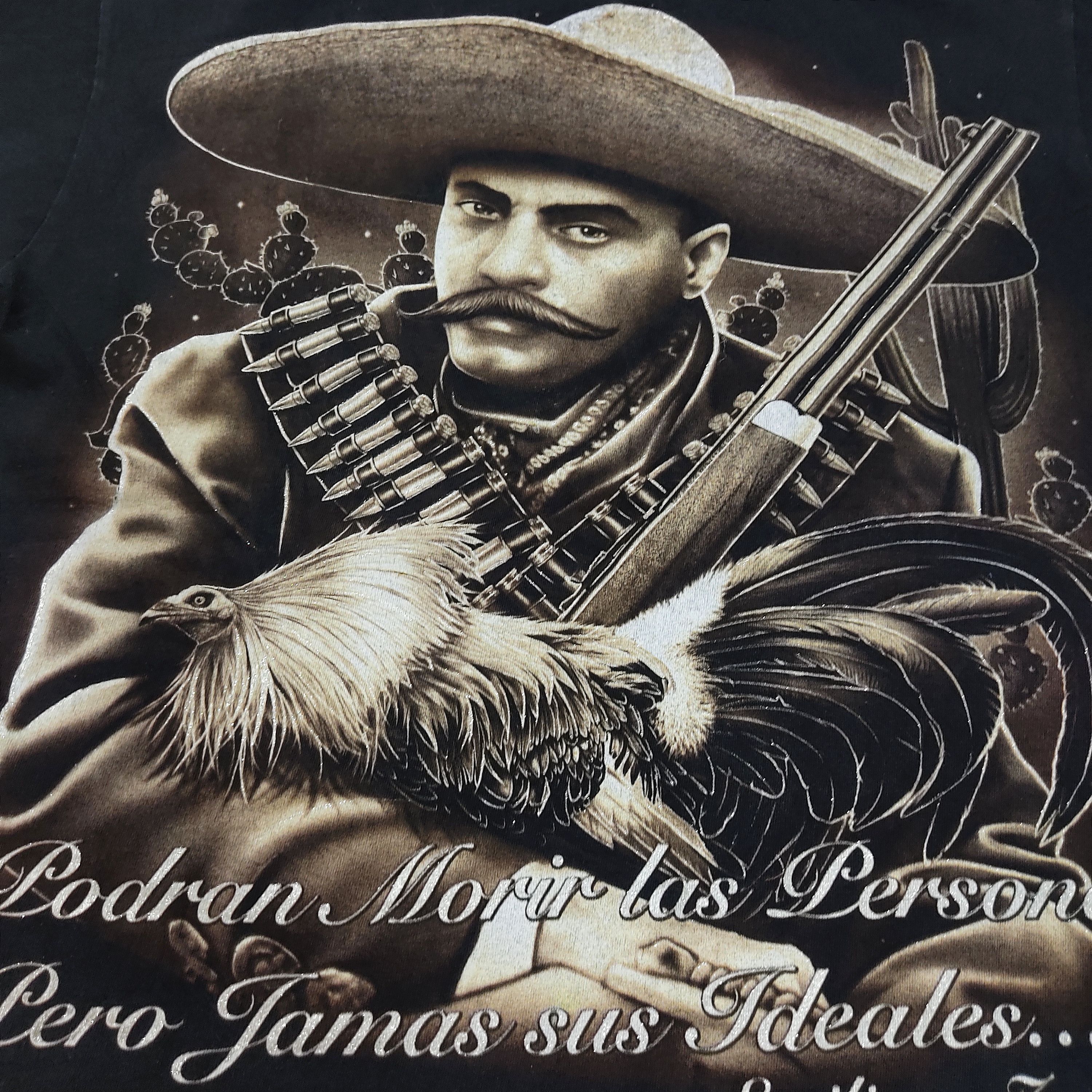 Mexicana EMILIANO ZAPATA Mexican Revolution OVP Portrait T-shirt Size US L / EU 52-54 / 3 - 2 Thumbnail