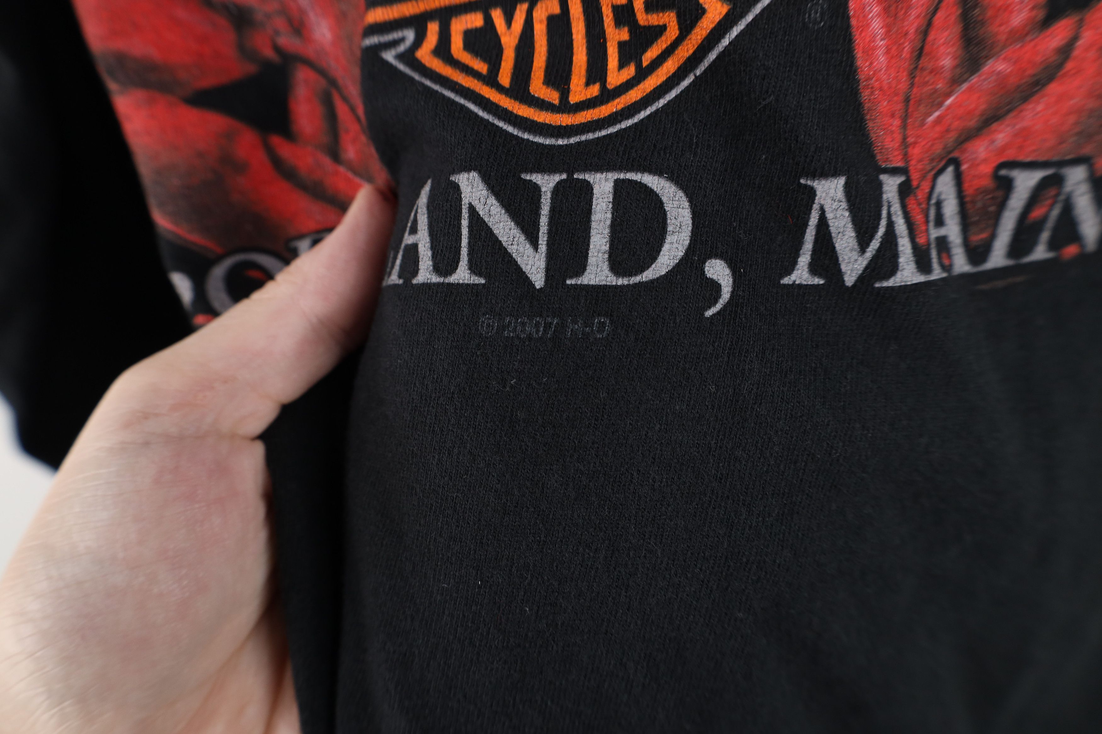 Harley Davidson Vintage Harley Davidson Spell Long Sleeve T-Shirt Black USA Size US M / EU 48-50 / 2 - 11 Thumbnail
