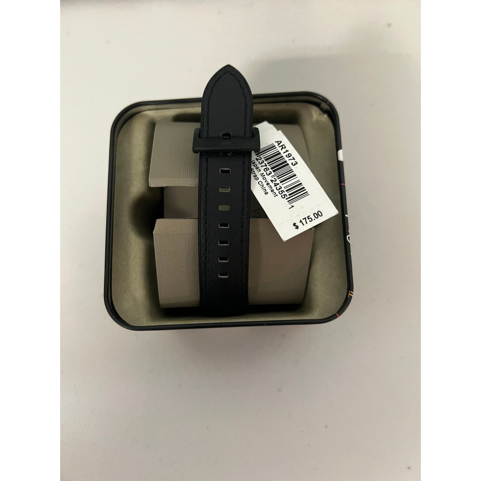 Emporio Armani Emporio Armani AR1973 Mens Classic Black Leather Watch Size ONE SIZE - 6 Thumbnail