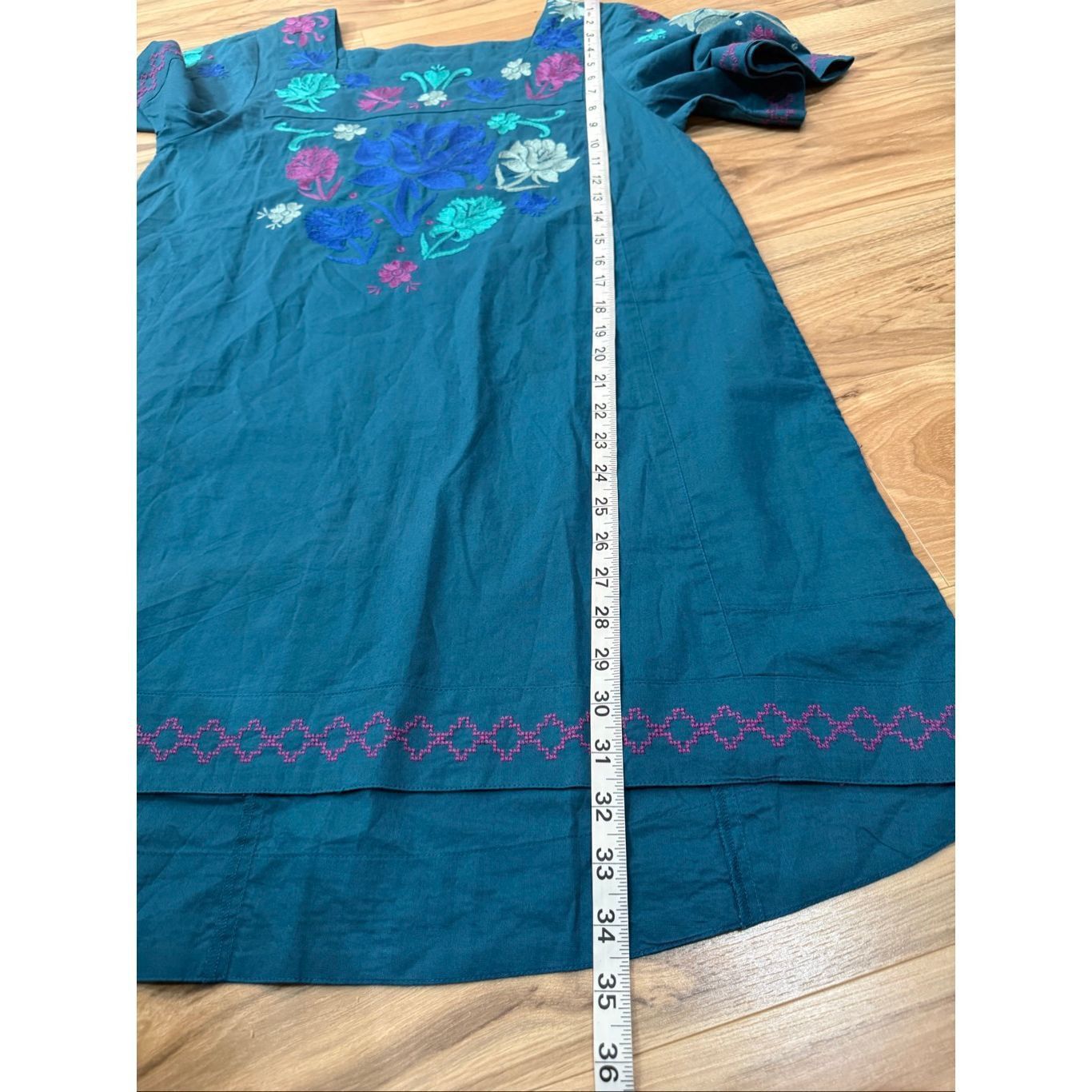 Guru Gudrun Sjoden embroidered tunic mini dress pockets size Smal Size S / US 4 / IT 40 - 9 Thumbnail