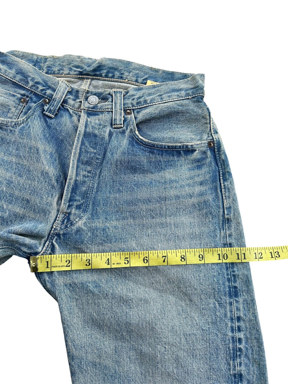 Kapital × Sugar Cane × Vintage Vintage Sugar Cane Selvedge Distressed Short Denim Jeans Size US 28 / EU 44 - 11 Thumbnail