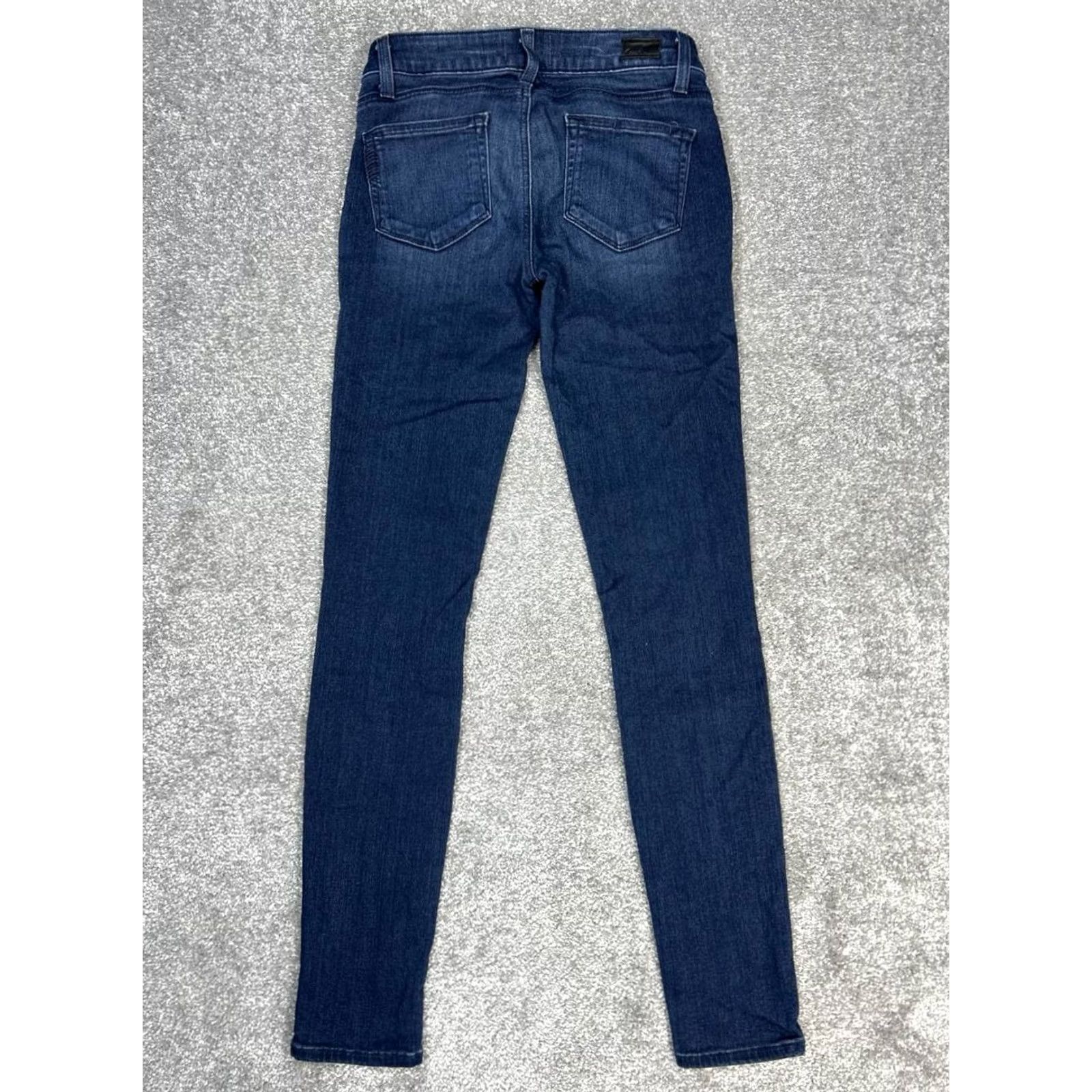 Paige Paige Edgemont Jeans Women's 25 Blue Denim Stretch Low Rise Skinny 26x30 Size 42" / US 20 - 2 Thumbnail