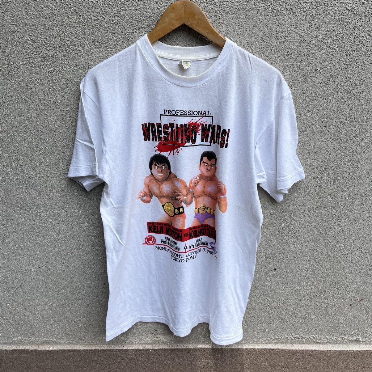WWF Vintage 90s JAPAN PRO Wrestling Keiji Mutoh tee Size US L / EU 52-54 / 3 - 1 Thumbnail