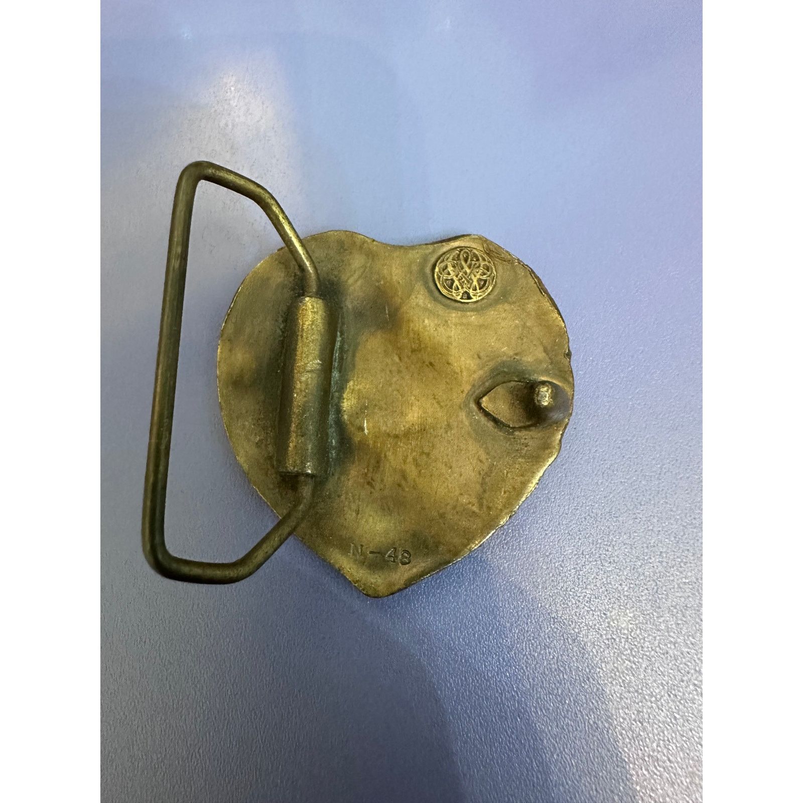 VINTAGE 60\'s/70\'s ART NOUVEAU BRASS HEART BELT BUCKLE BERGAMOT BRASS WORKS Found this belt buckle at a retro store in Coolongatta  main image 3