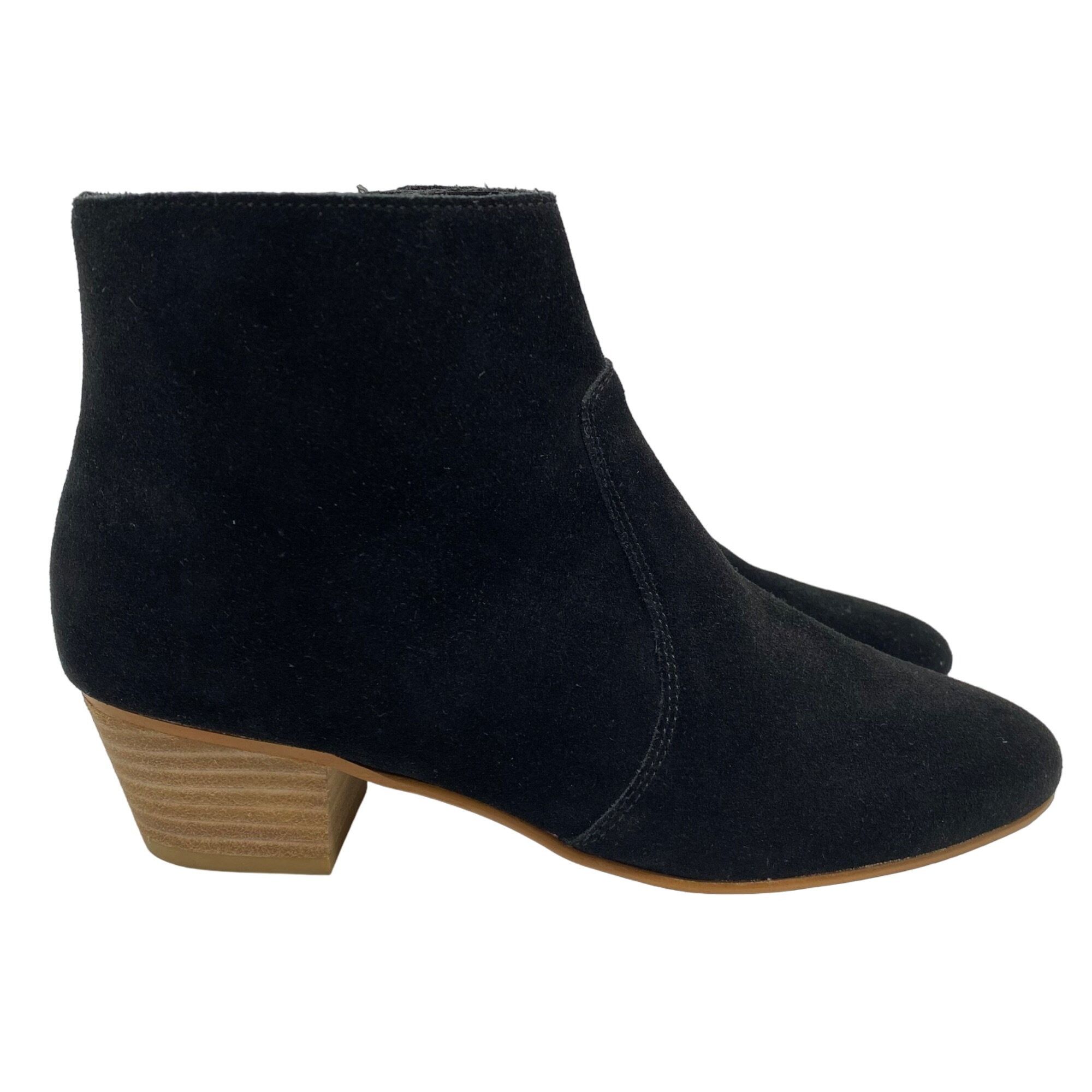 Soludos Soludos Lola Black Suede Leather Almond Toe Ankle Booties Wo Size US 8 / IT 38 - 1 Thumbnail
