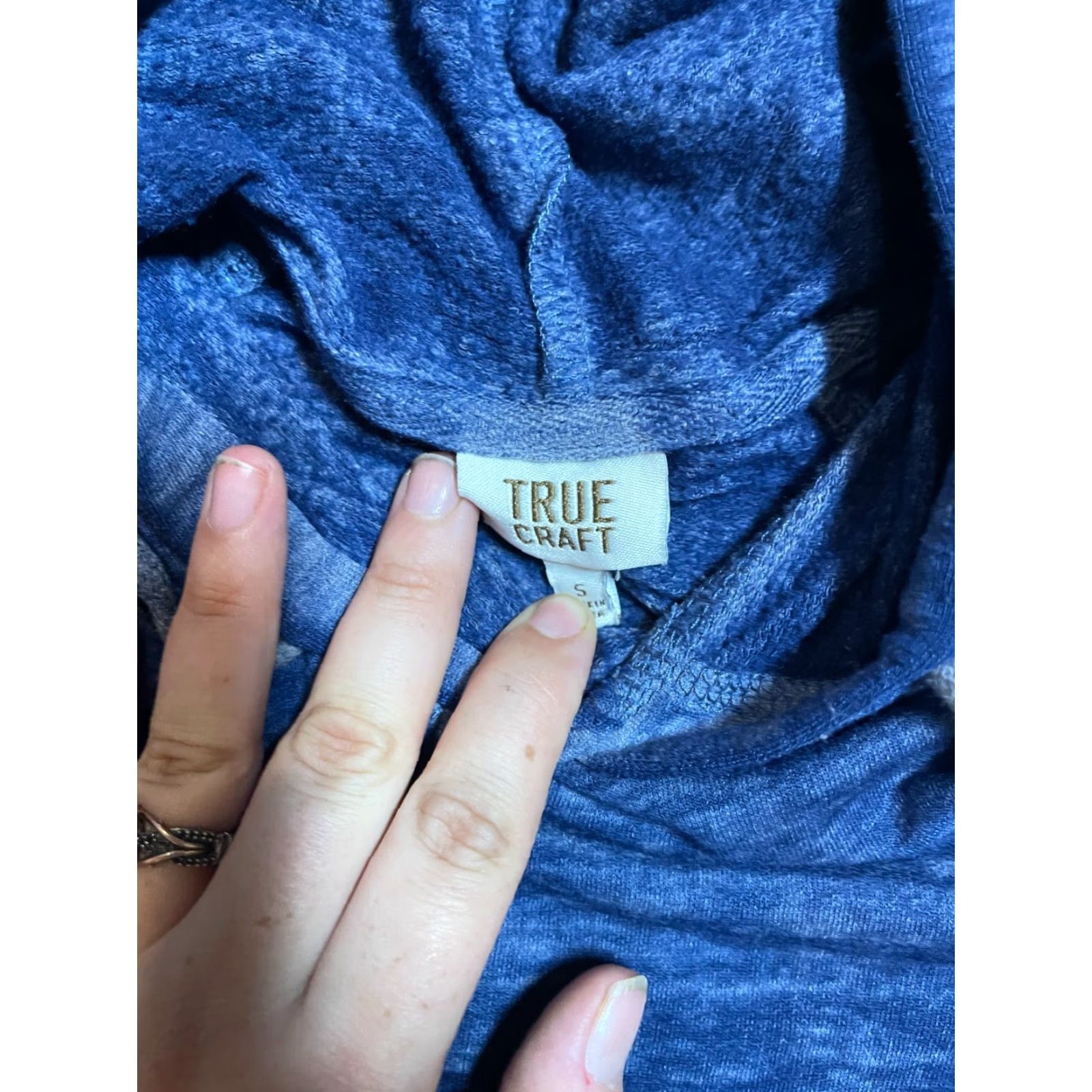 Vintage True Craft Hoodie Sweat Shirt Hooded Womens Small S Blue Pullover Pockets Floral Pattern All Seasons Breathable Activewear Regular Fit Pink? Size S / US 4 / IT 40 - 4 Thumbnail