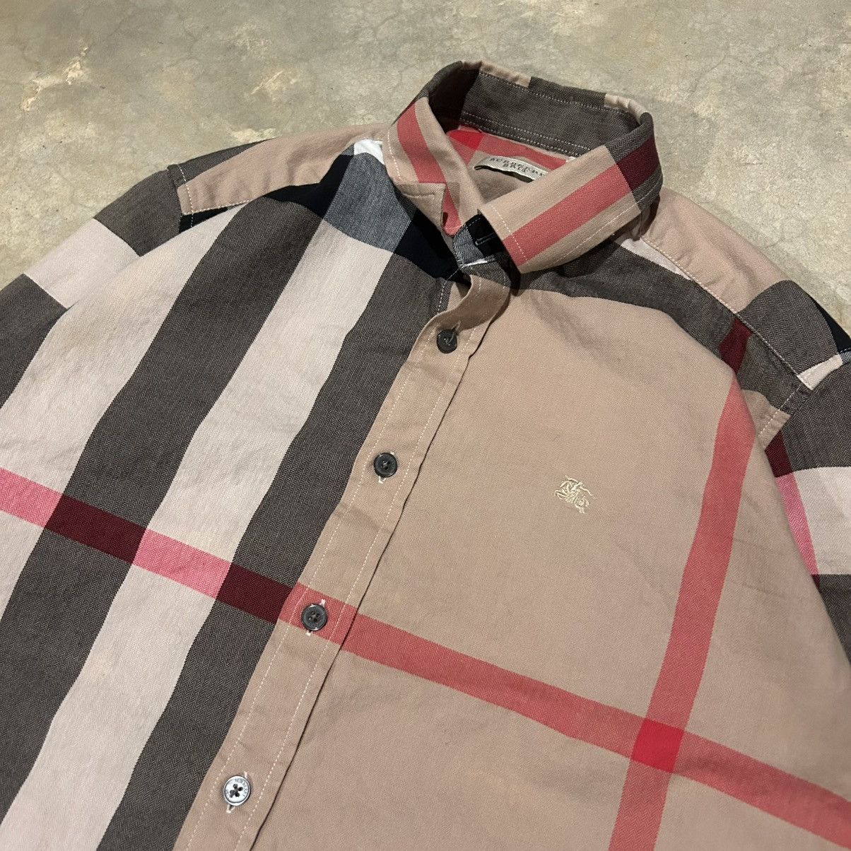 Burberry × Designer Burberry Nova Check Print Cotton Button Up Shirt Rare Size US S / EU 44-46 / 1 - 3 Thumbnail