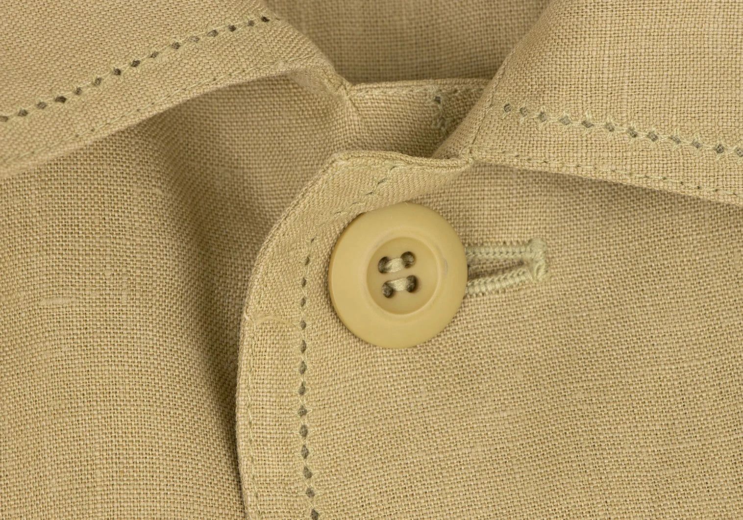 Issey Miyake Linen Punched Stitch Jacket in Beige Size M Size US M / EU 48-50 / 2 - 4 Thumbnail