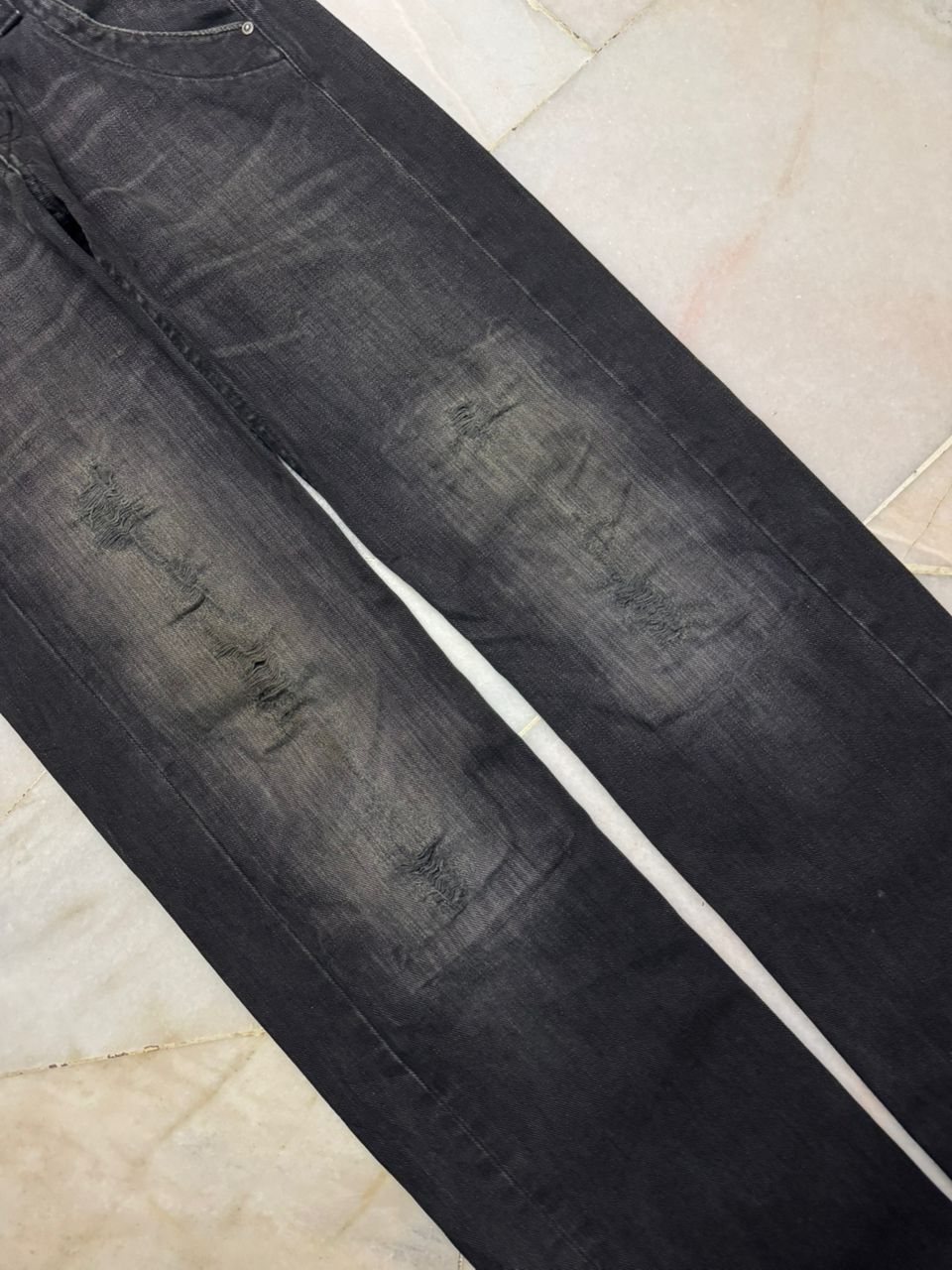 Lee 💥Insane💥Vintage Lee Rusty Mudwash Distressed Black Jeans Size US 29 - 7 Thumbnail