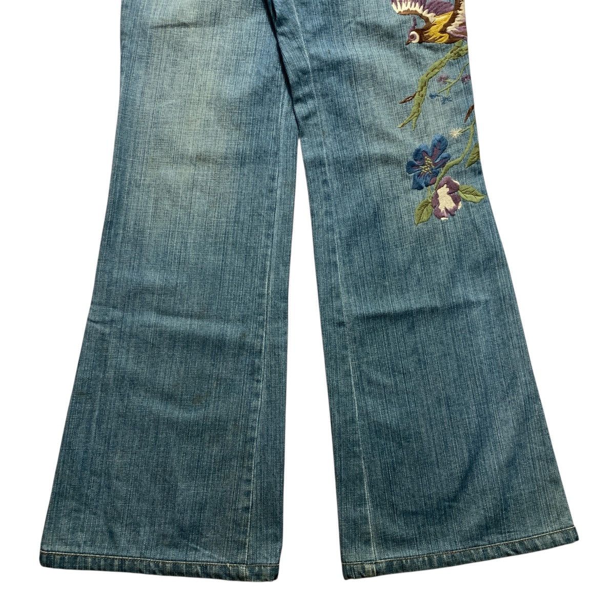 Karakuri Tamashii Bucolique Karakuri Tamashii Phoenix Embroidery Flared Jeans Size US 29 - 2 Thumbnail