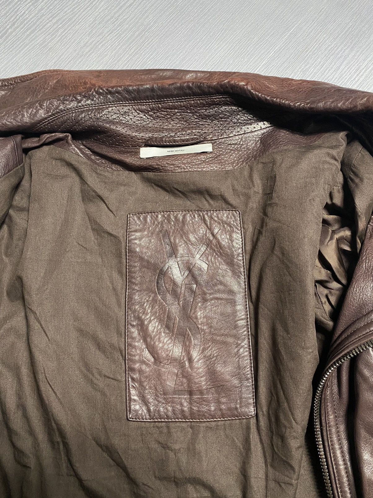 Yves Saint Laurent YSL - Tom Ford Leather Biker Jacket Size US M / EU 48-50 / 2 - 16 Thumbnail