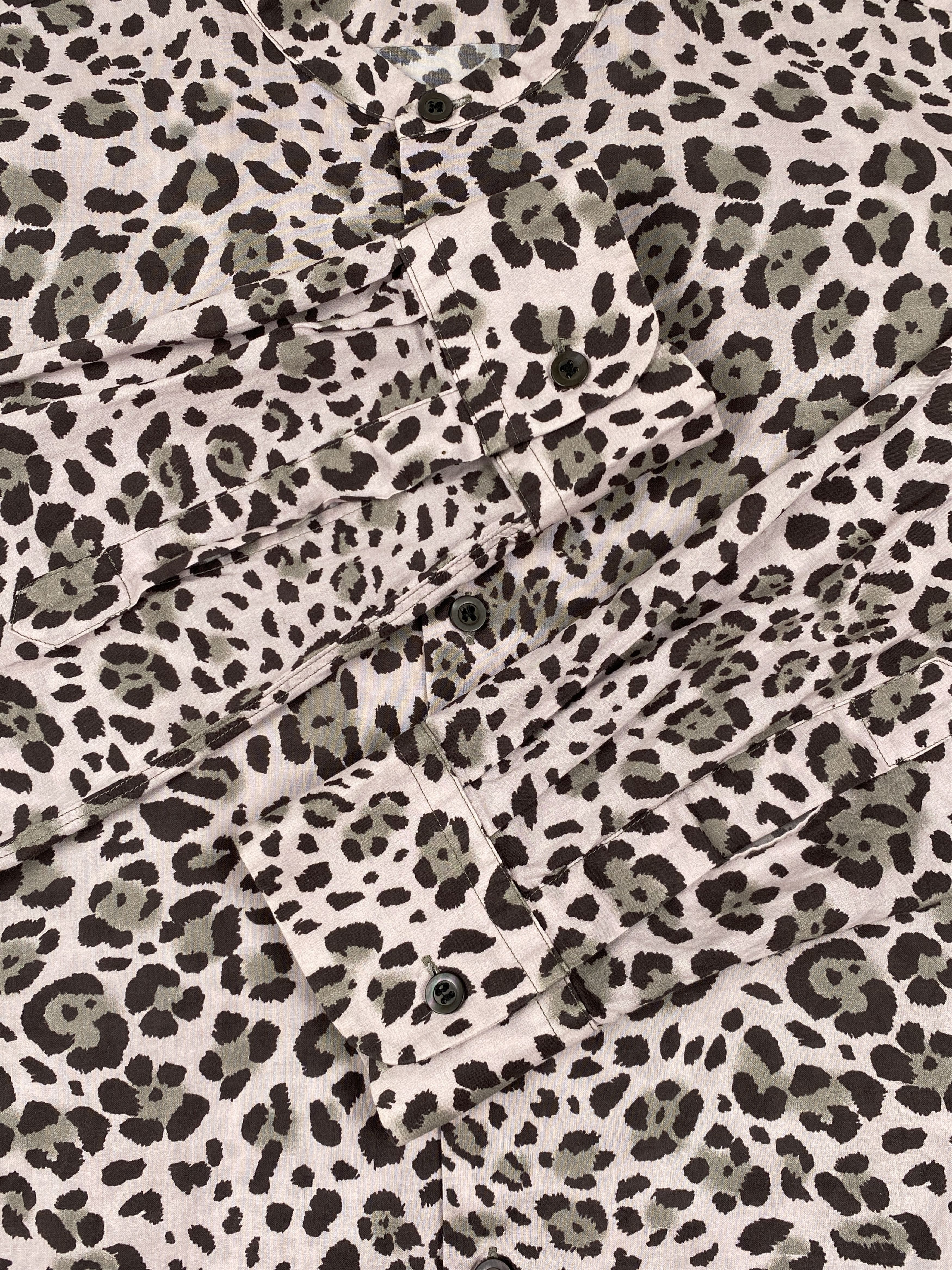 Dries Van Noten Leopard Print Long Sleeve Polo Size US M / EU 48-50 / 2 - 9 Thumbnail