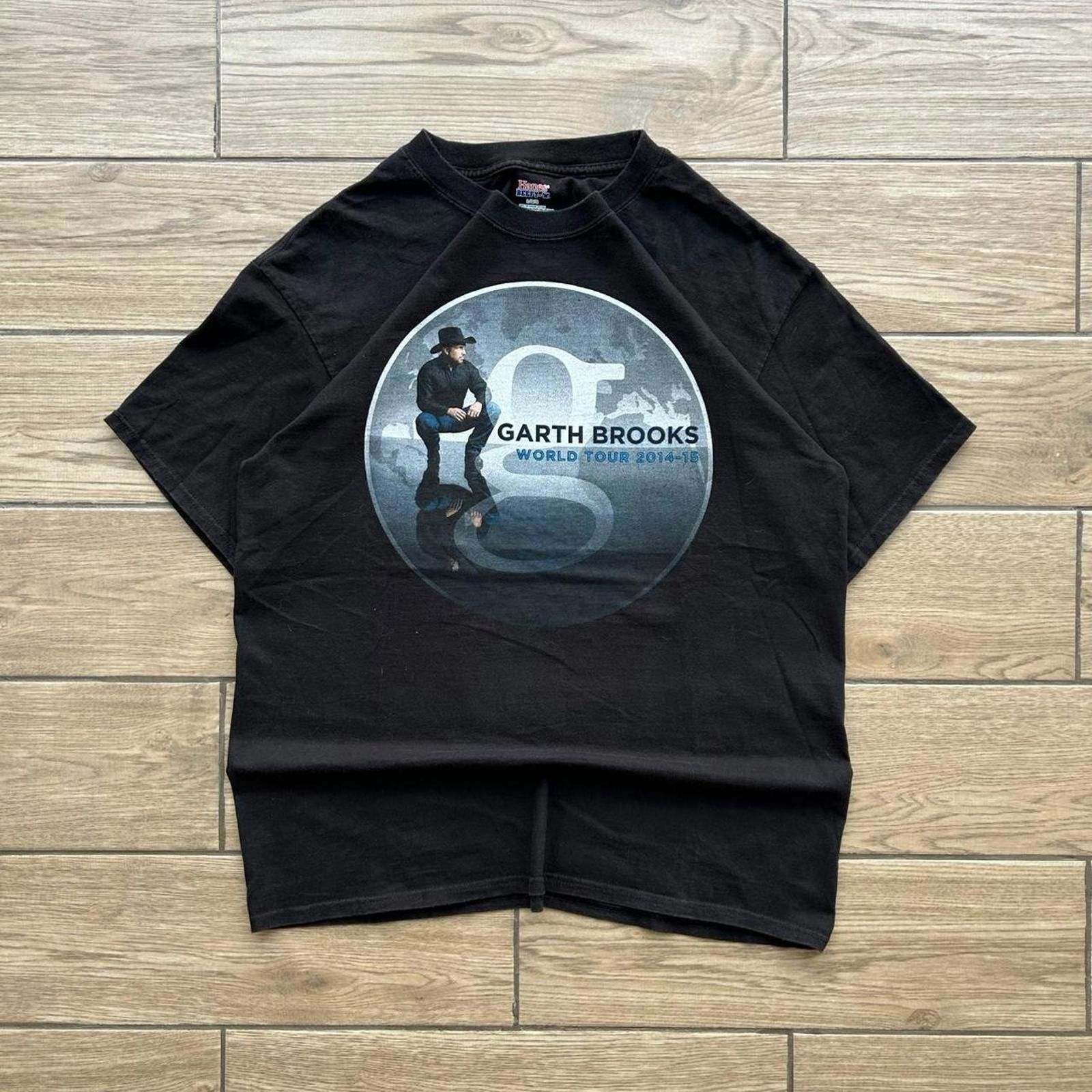 Designer Y2K Black Garth Brooks 2014-15 World Tour Promo T-Shirt Size US L / EU 52-54 / 3 - 1 Thumbnail