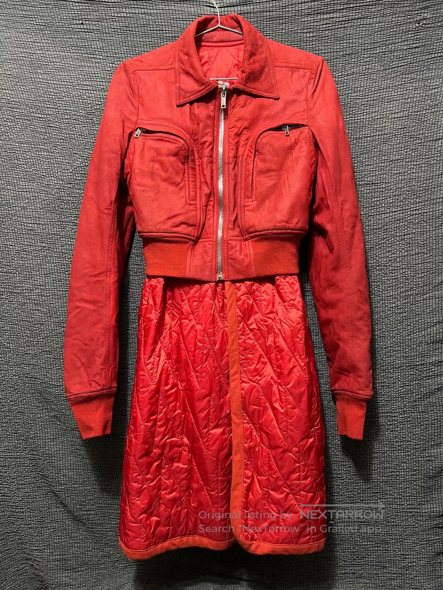 Rick Owens Rick Owens Red Lambskin Down Coat. Size US M / EU 48-50 / 2 - 1 Thumbnail