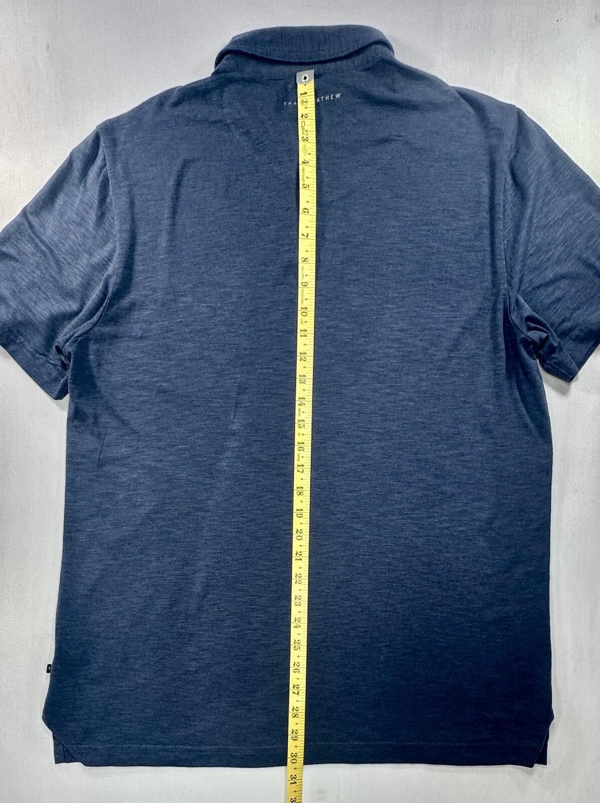TravisMathew Travis Mathew 1/4 Button Pocketed Polo Shirt Blue Mens L Size US L / EU 52-54 / 3 - 3 Thumbnail