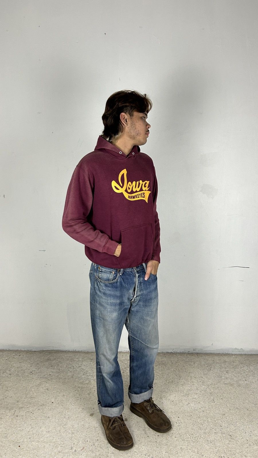 Vintage 1980s Iowa Hawkeyes Hoodie Size US L / EU 52-54 / 3 - 3 Thumbnail