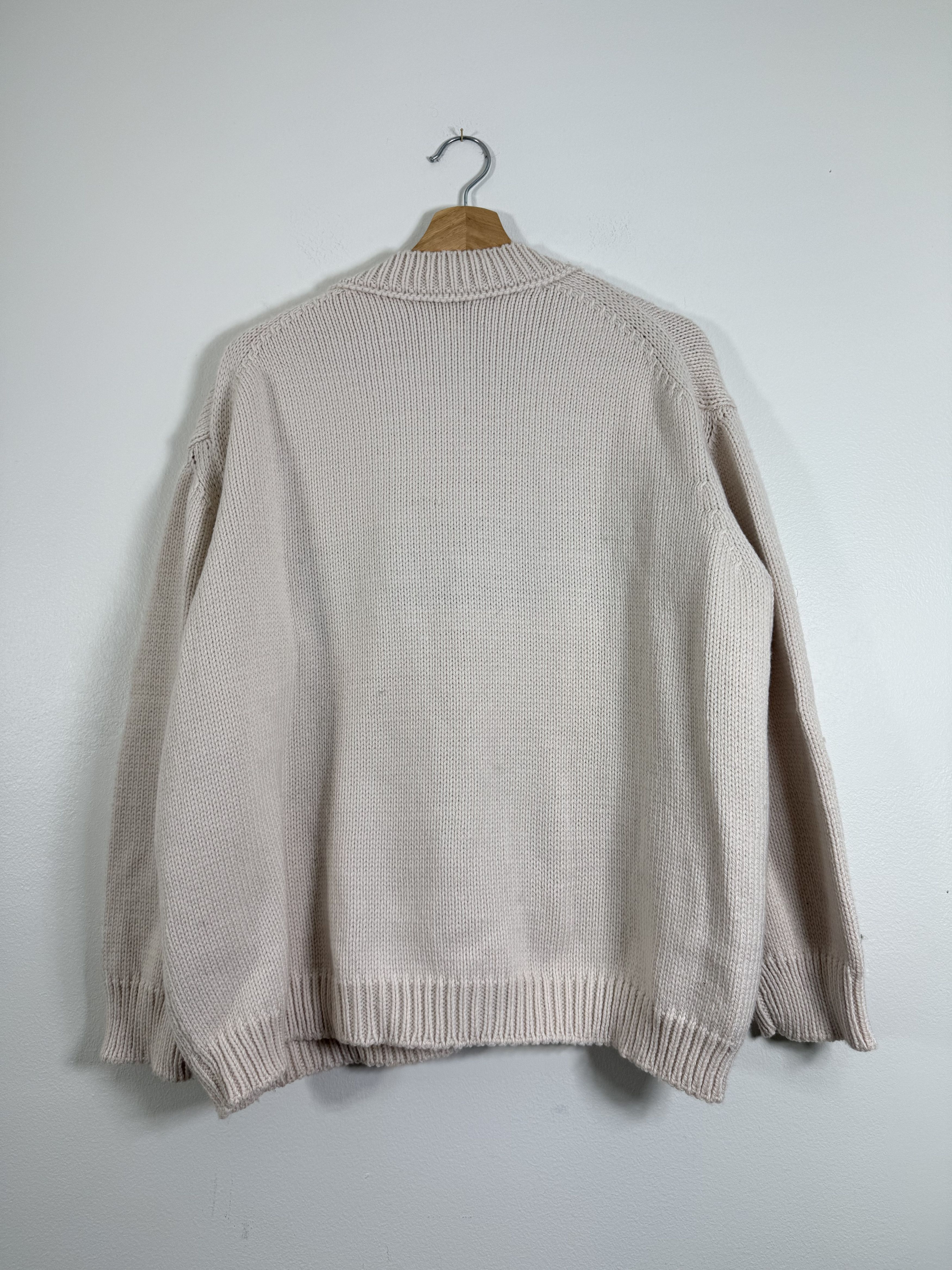 Other Puppets and Puppets Boxy Wool Tan Knit Sweater Size US L / EU 52-54 / 3 - 3 Thumbnail