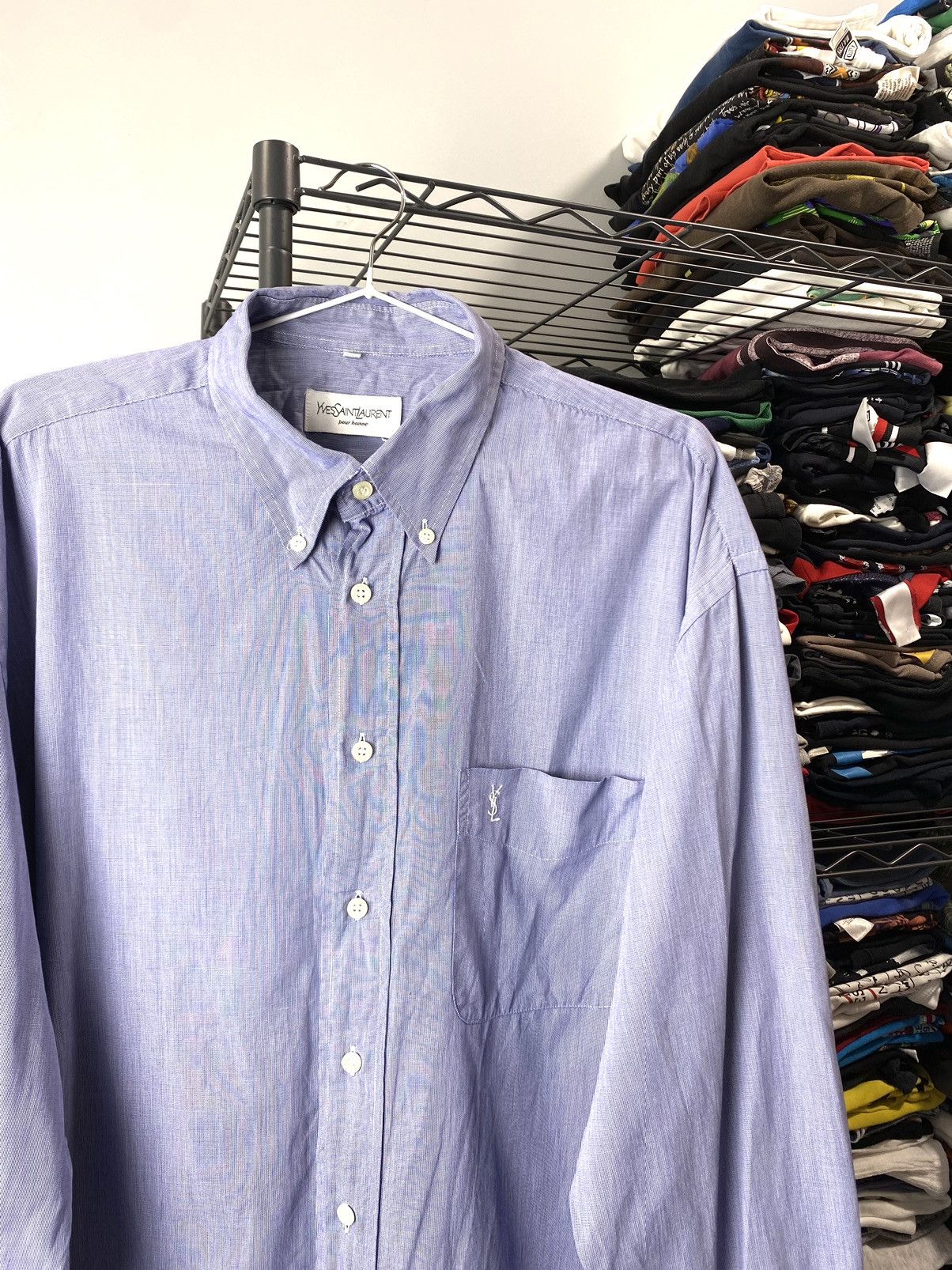 Yves Saint Laurent Vintage 1990’s YSL Yves Saint Laurent Shirt Tee Y2K Size US XL / EU 56 / 4 - 2 Thumbnail