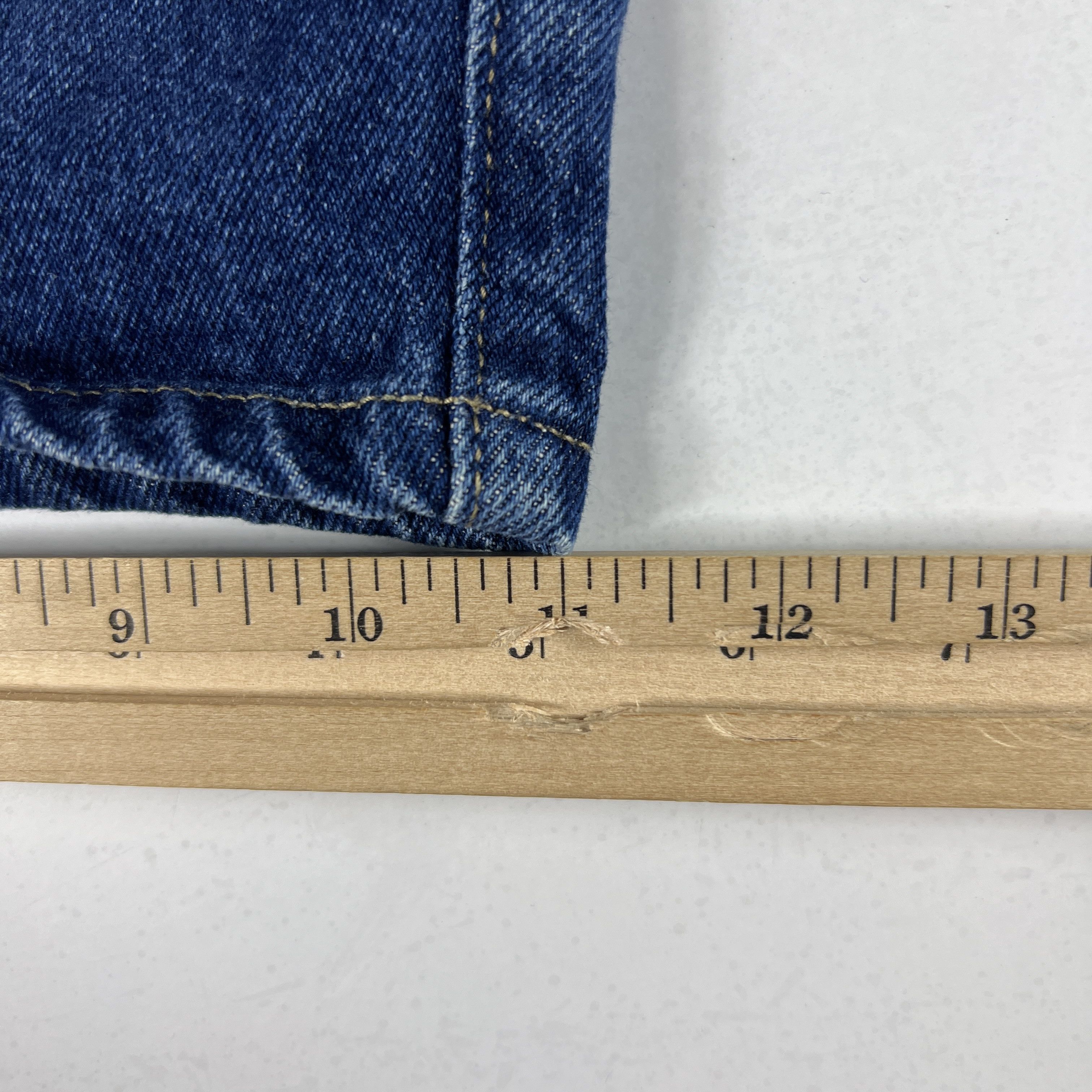 Bugle Boy × Vintage VTG Bugle Boy Shorts Relaxed Bermuda Blue Faded Cotton Jorts Size US 35 - 13 Thumbnail