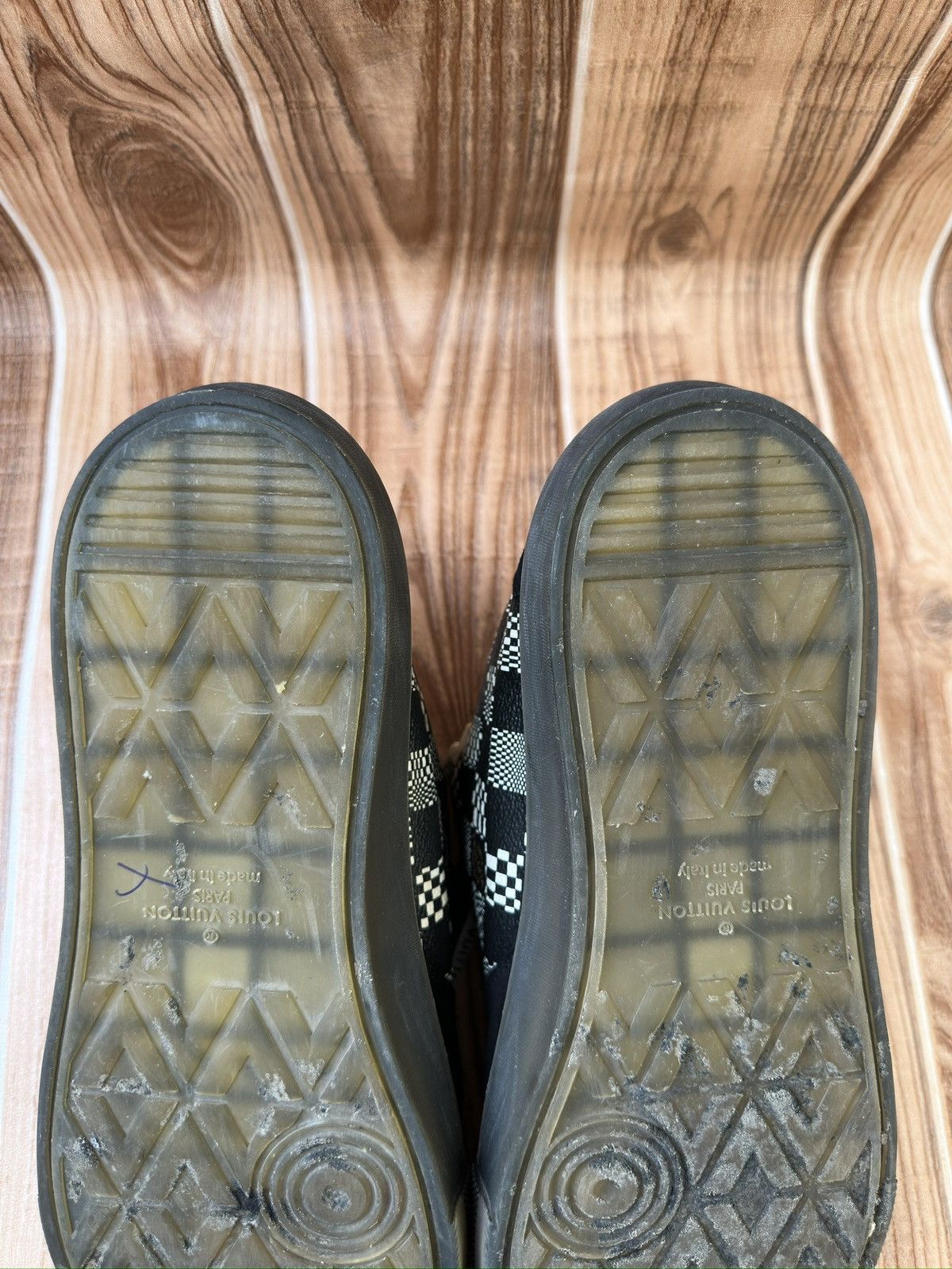 Louis Vuitton LV Ollie Black Plaid Monogram Sneakers Size US 10 / EU 43 - 21 Thumbnail